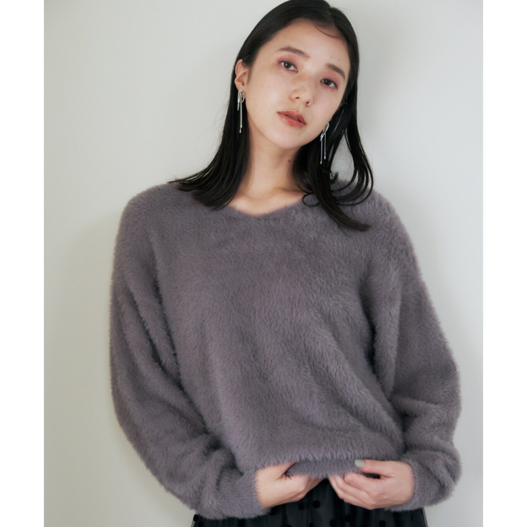 THE SHOP TK「【＠BAILA掲載】【前後2way】フェザーニット/洗える」|ニット・セーター|ﾄｰﾌﾟ(054)