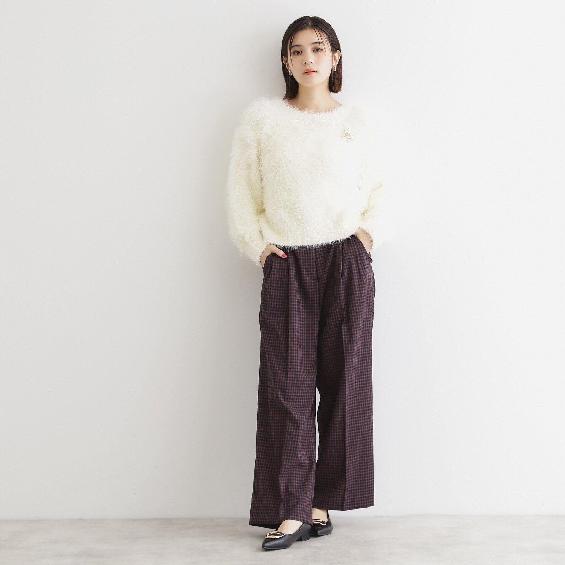 THE SHOP TK「【＠BAILA掲載】【前後2WAY】クリアフェザーニット/洗える」|ニット・セーター|