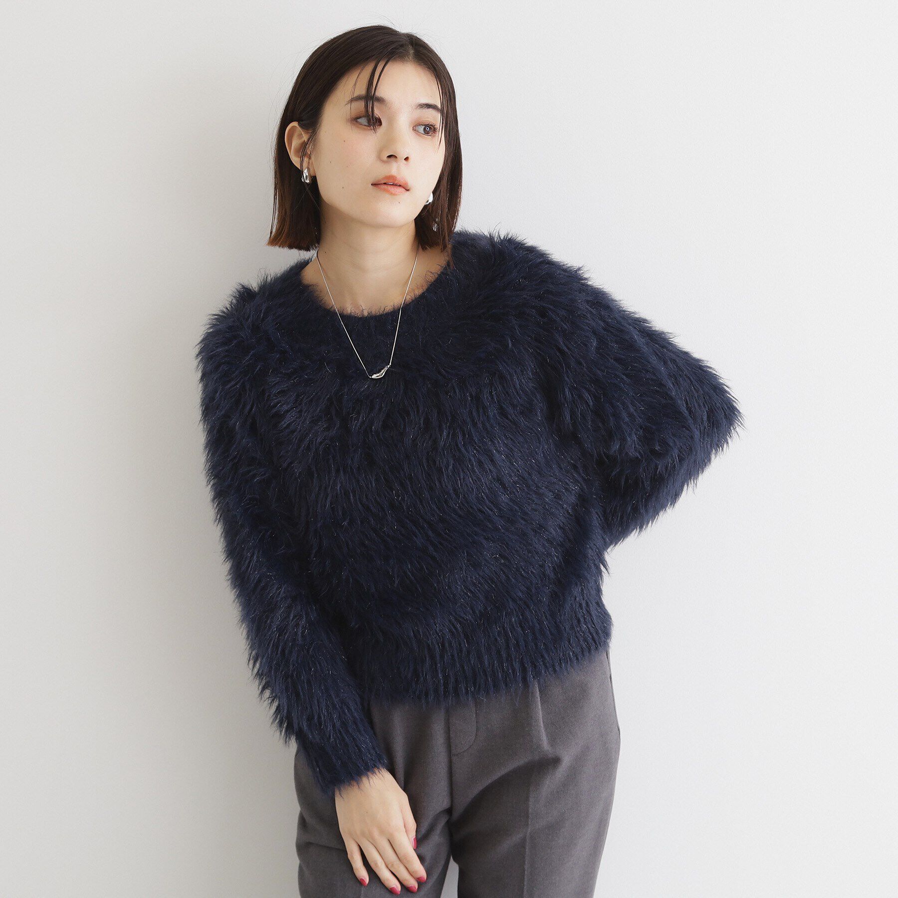 THE SHOP TK「【＠BAILA掲載】【前後2WAY】クリアフェザーニット/洗える」|ニット・セーター|