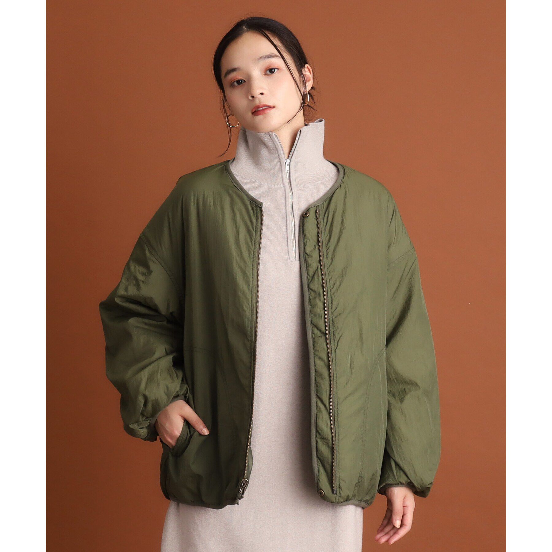 THE SHOP TK「【蓄熱保温】リバーシブルキルトブルゾン」|ブルゾン・スタジャン|