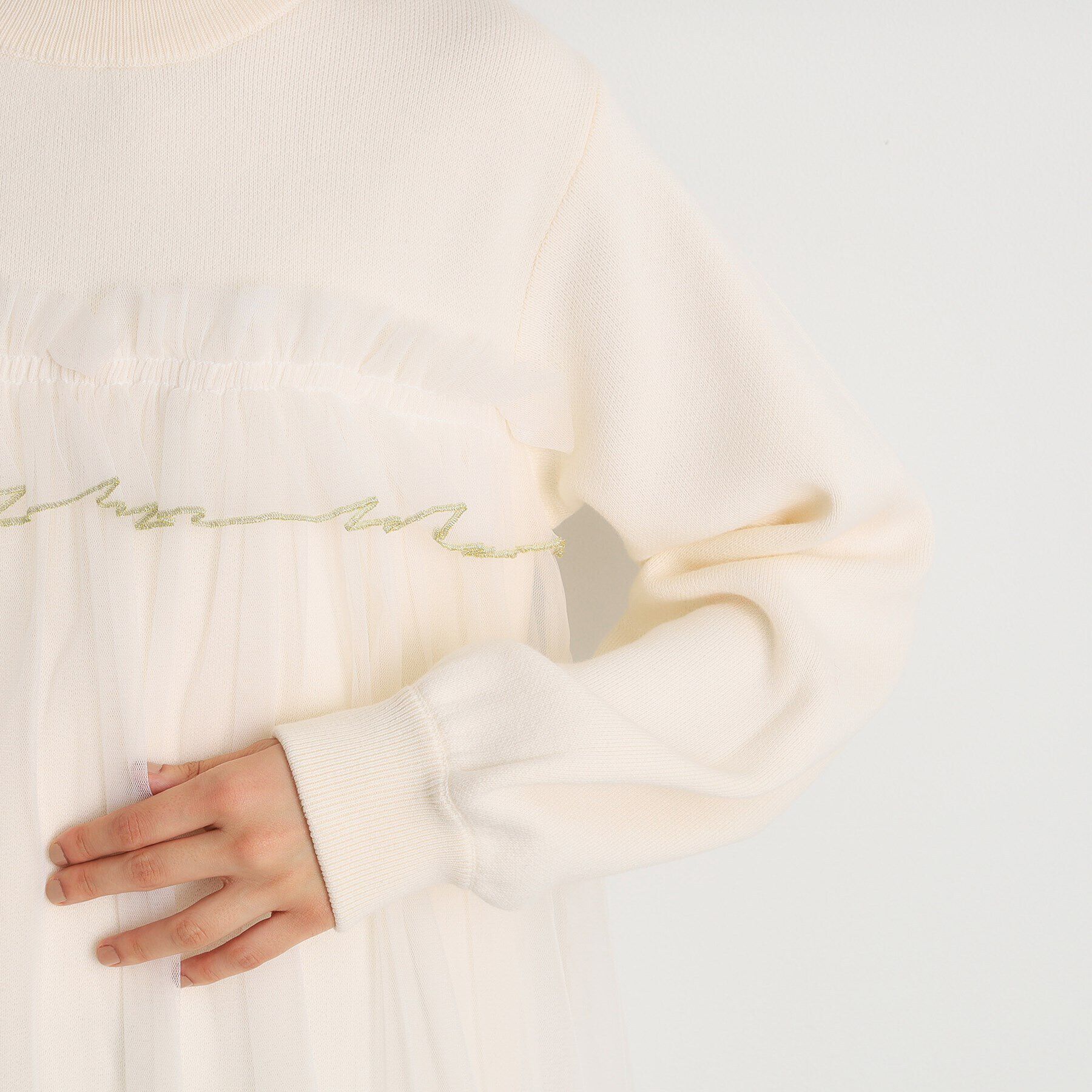 THE SHOP TK「チュールドッキングニット」|ニット・セーター|