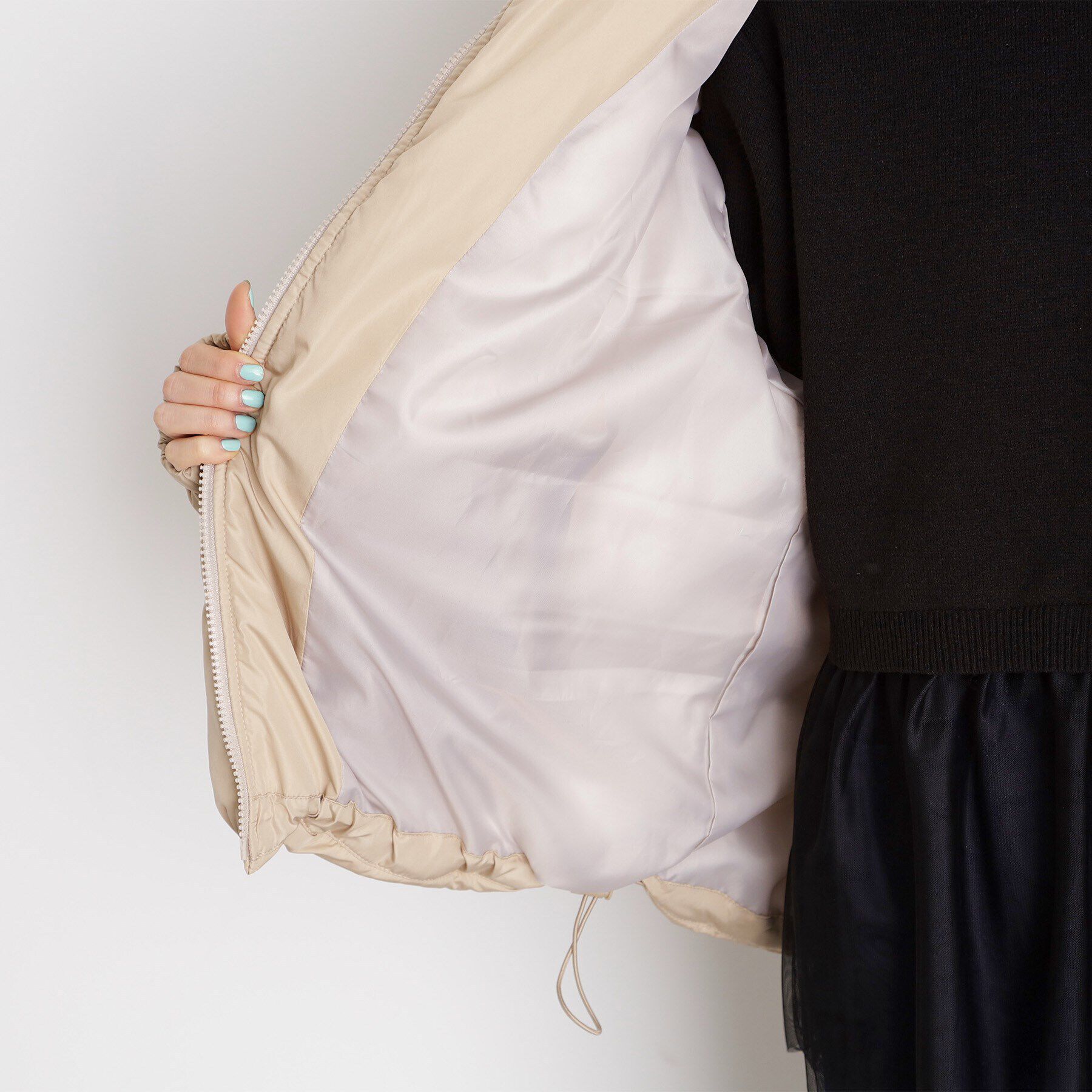 THE SHOP TK「【撥水】タフタ中綿ブルゾン」|ダウン|