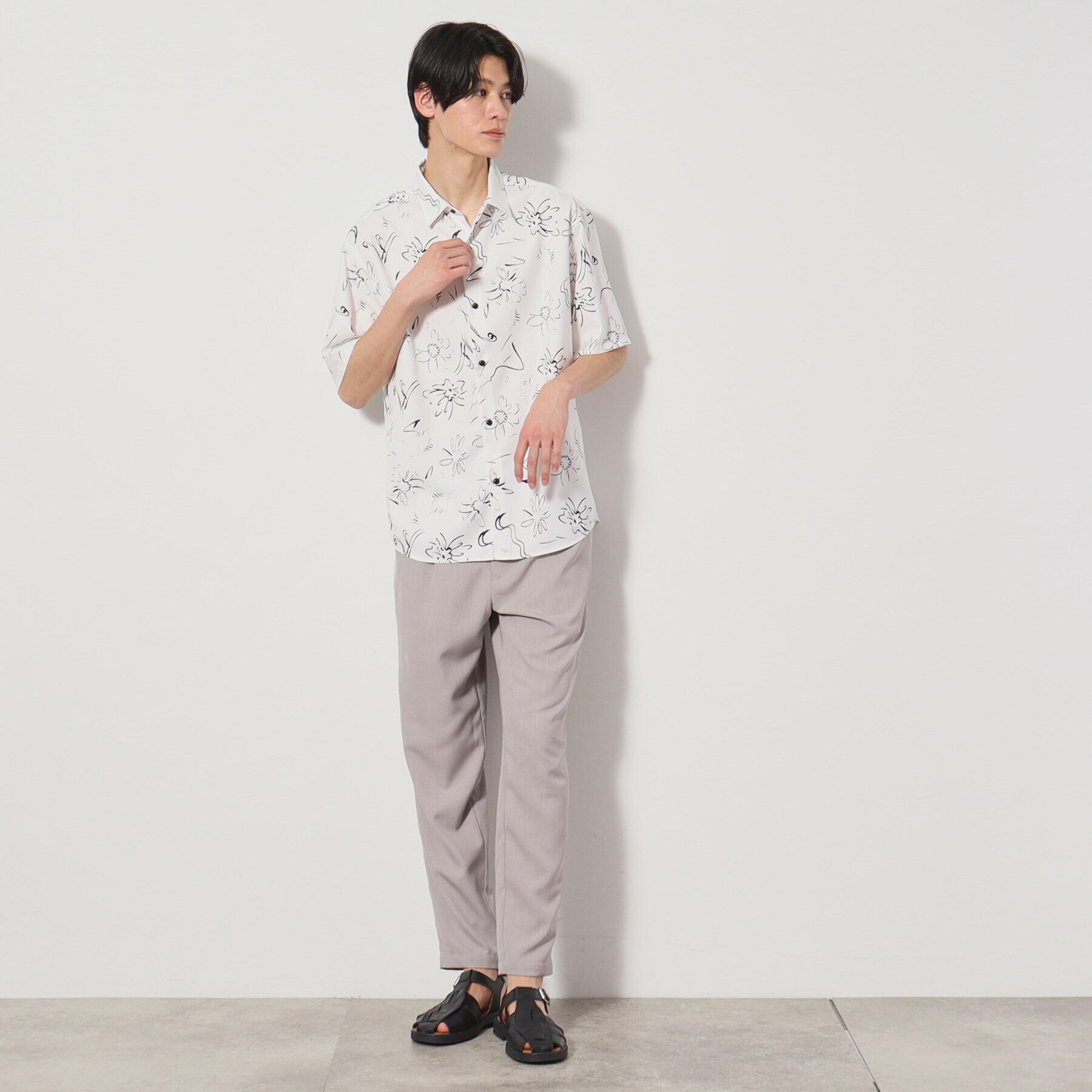 THE SHOP TK「ドライポリプリント半袖シャツ　洗える/吸水速乾」|シャツ・ブラウス|