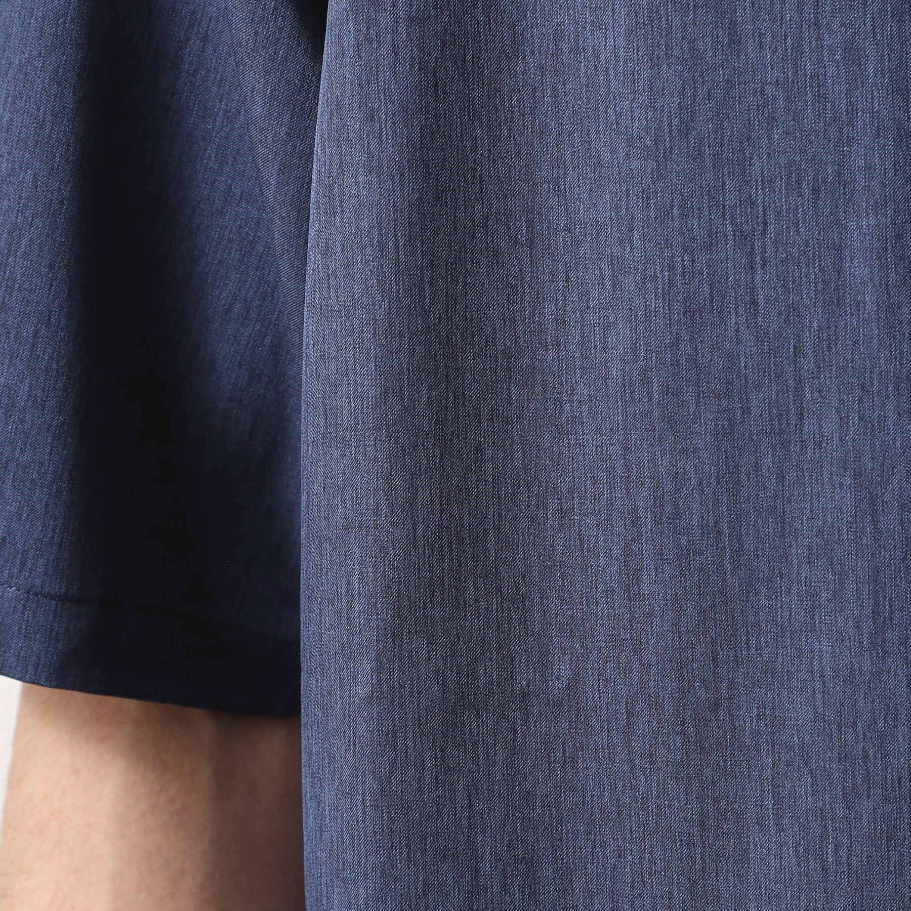 THE SHOP TK「クールファイバーバンドカラー半袖シャツ　接触冷感／吸水速乾／UVケア／軽量／セットアップ可」|シャツ・ブラウス|