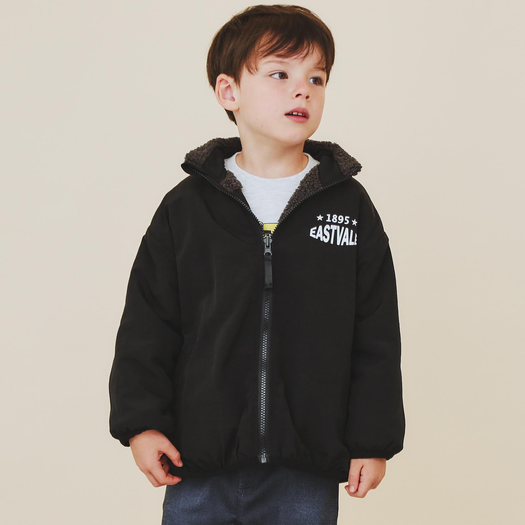 THE SHOP TK「【110－160】ボアリバーシブブルゾン/洗濯機OK」|ブルゾン・スタジャン|