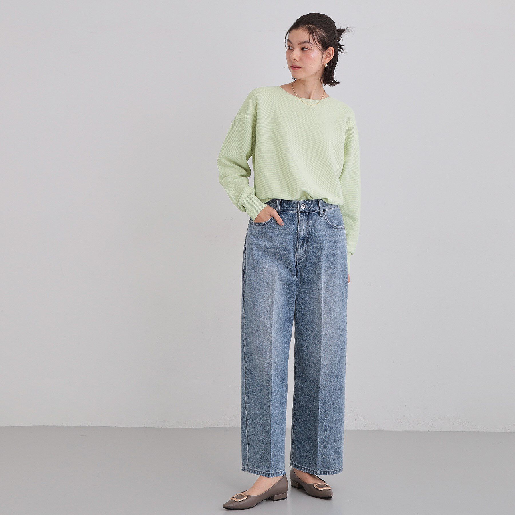 THE SHOP TK「【S-XLサイズ/選べる6色】どこから見ても美しい ガーターニット/蓄熱/洗濯機OK」|ニット・セーター|