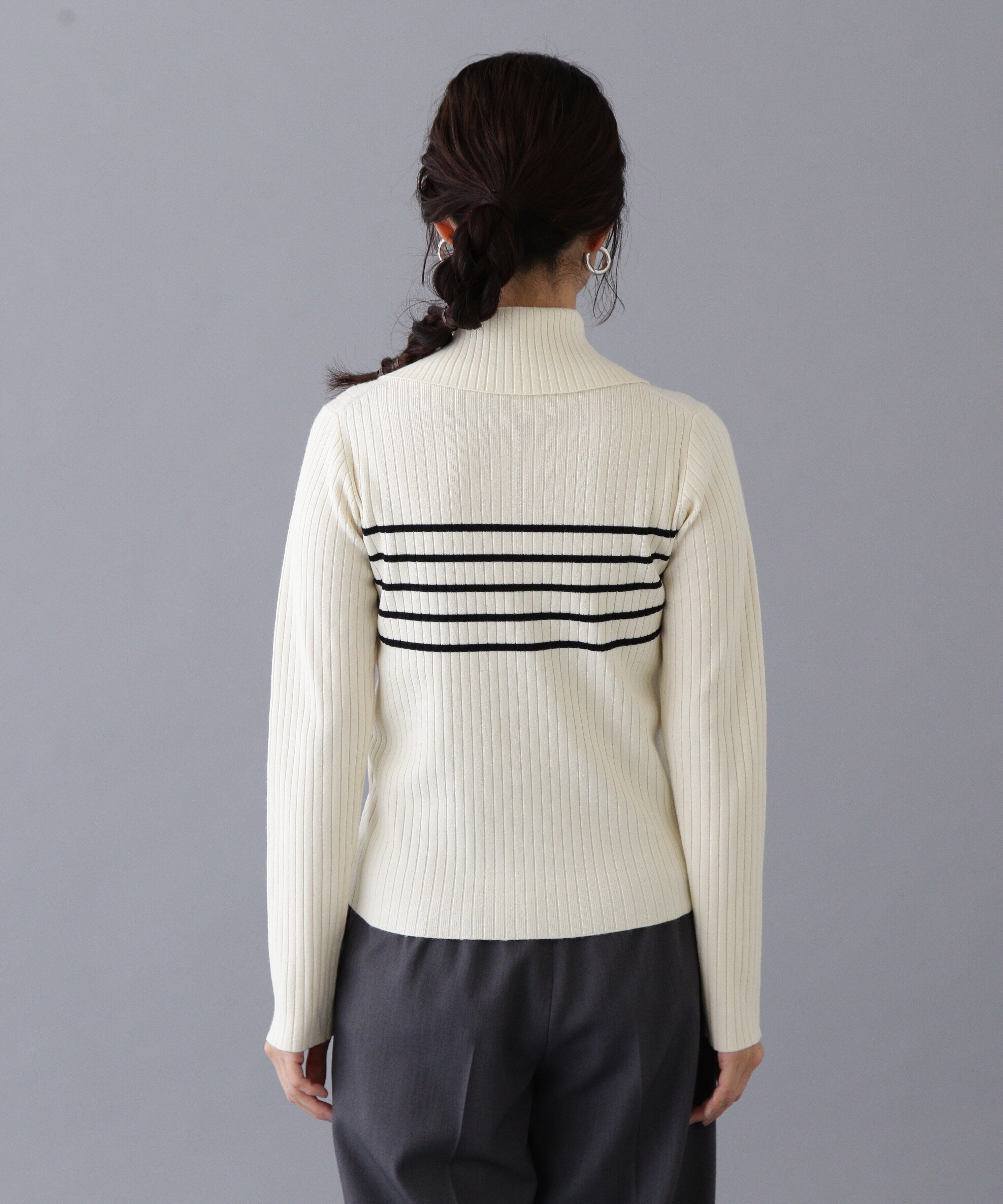  「ハーフジップニット」|ニット・セーター|