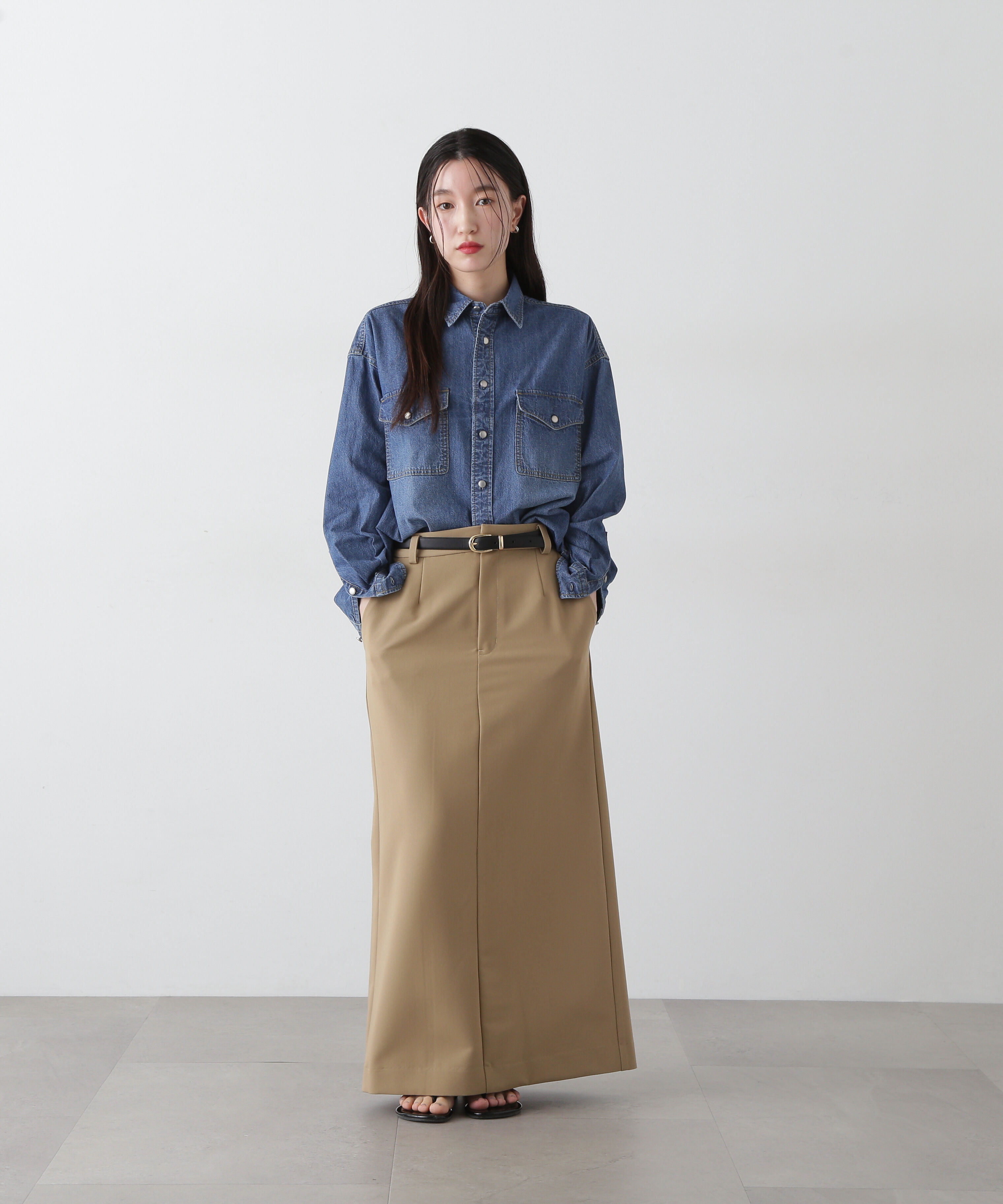  「ツイルマキシスカート」|スカート|