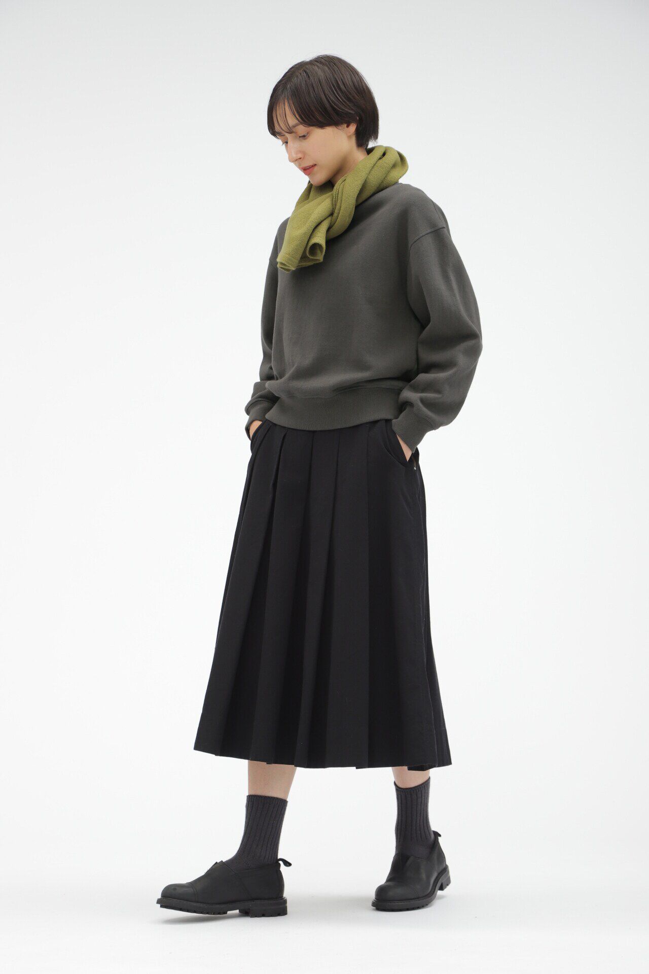 MHL.「WOOL COTTON TWILL」|スカート|