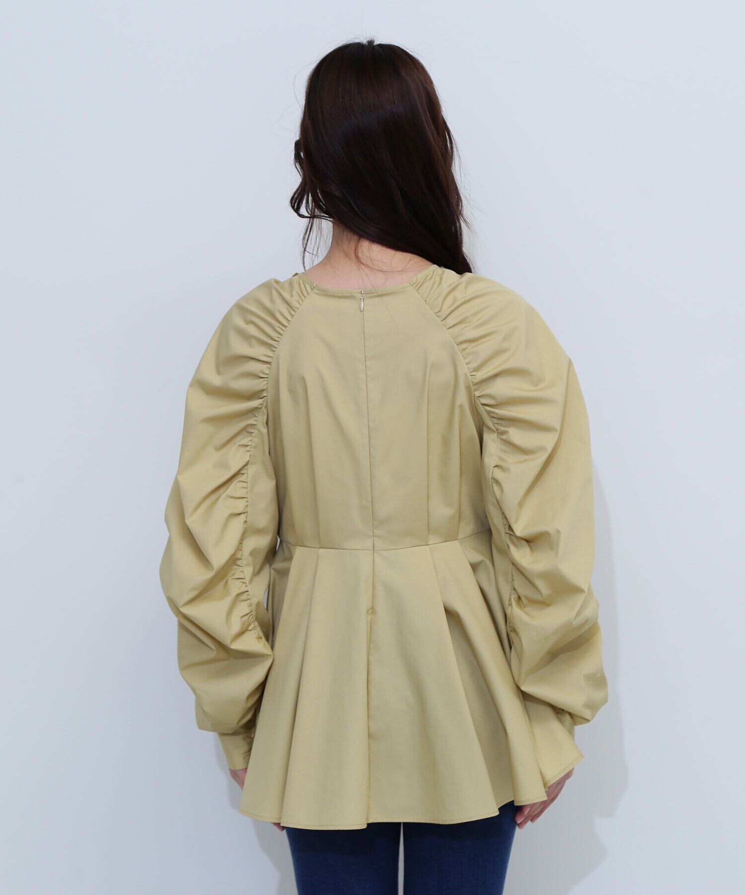  「フリルスリーブペプラムブラウス　24AW」|シャツ・ブラウス|