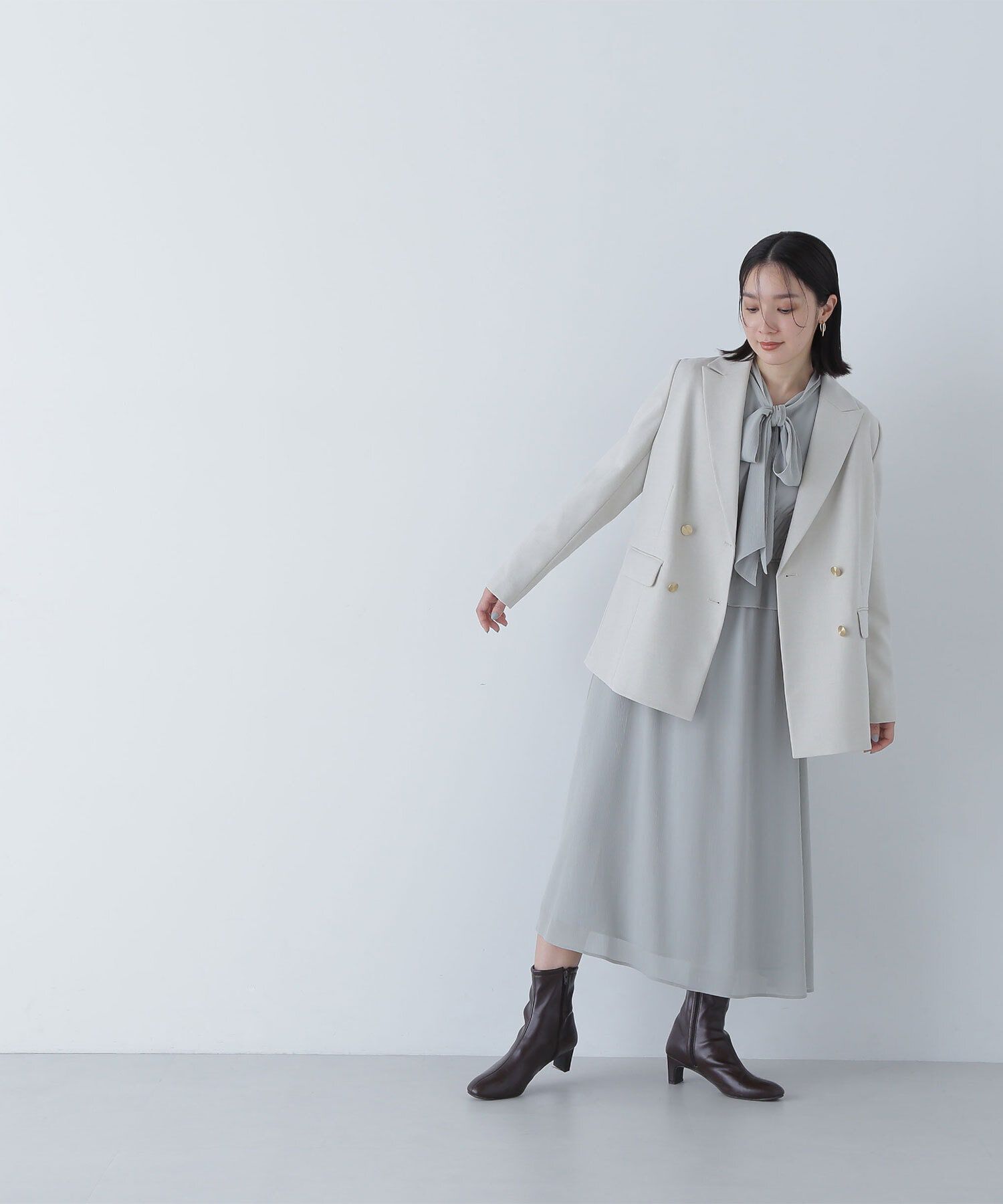  「ダブルブレストボクシージャケット」|ブルゾン・スタジャン|