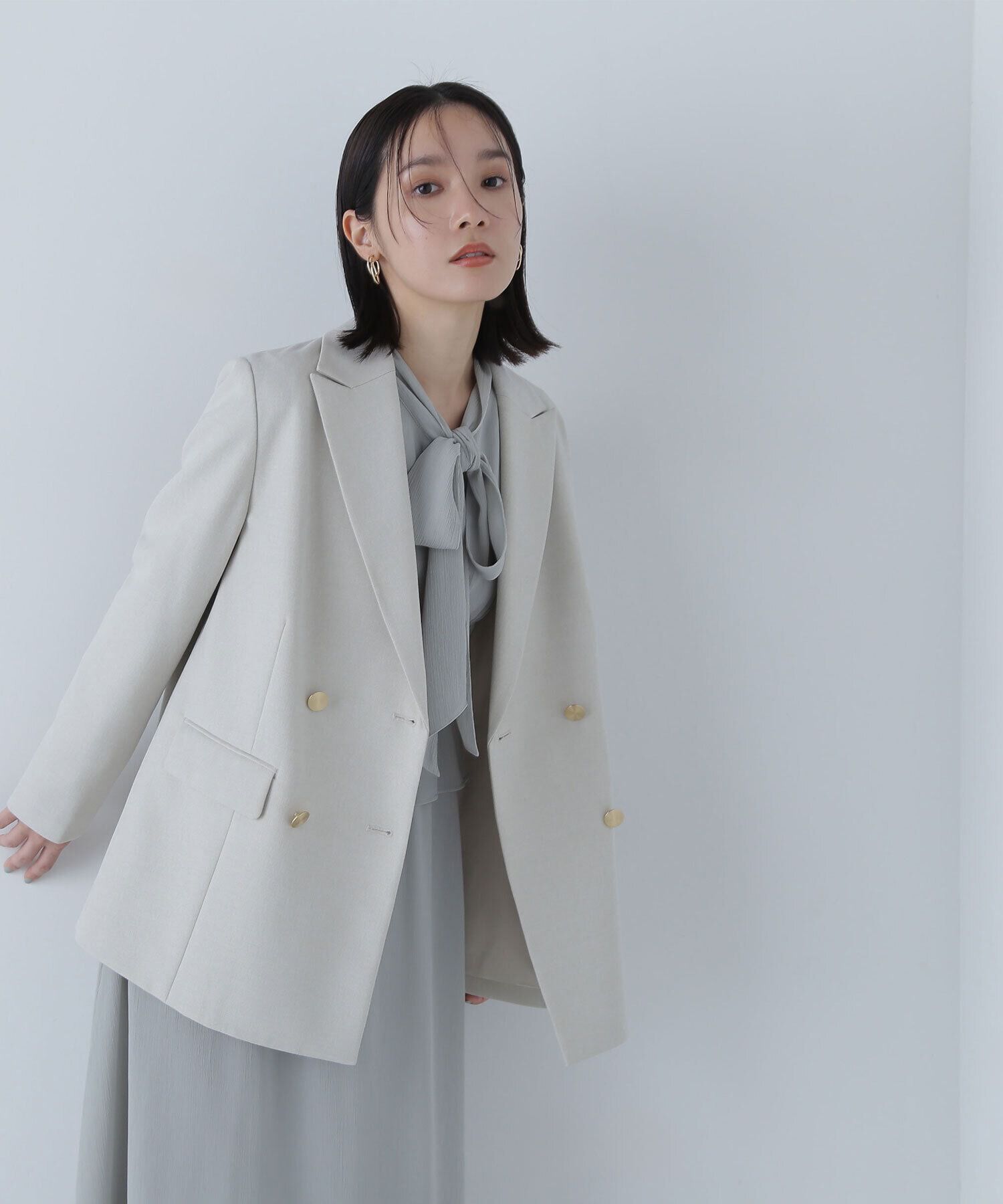  「ダブルブレストボクシージャケット」|ブルゾン・スタジャン|