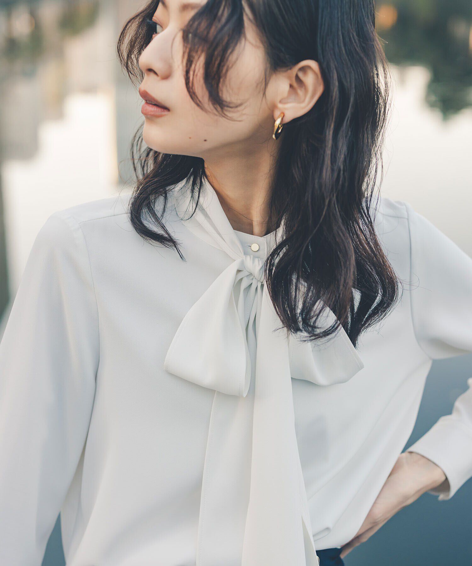  「リボンボウタイブラウス」|シャツ・ブラウス|オフ1