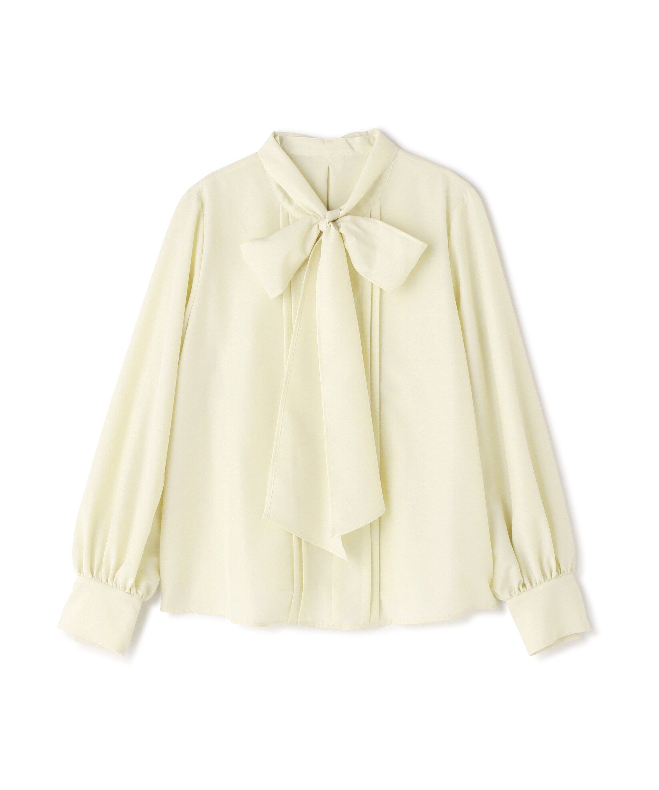  「タイ付デザインタックブラウス」|シャツ・ブラウス|