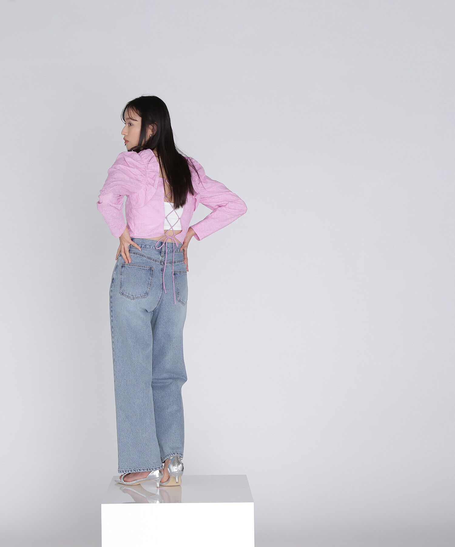  「バックシャンレースアップブラウス」|シャツ・ブラウス|