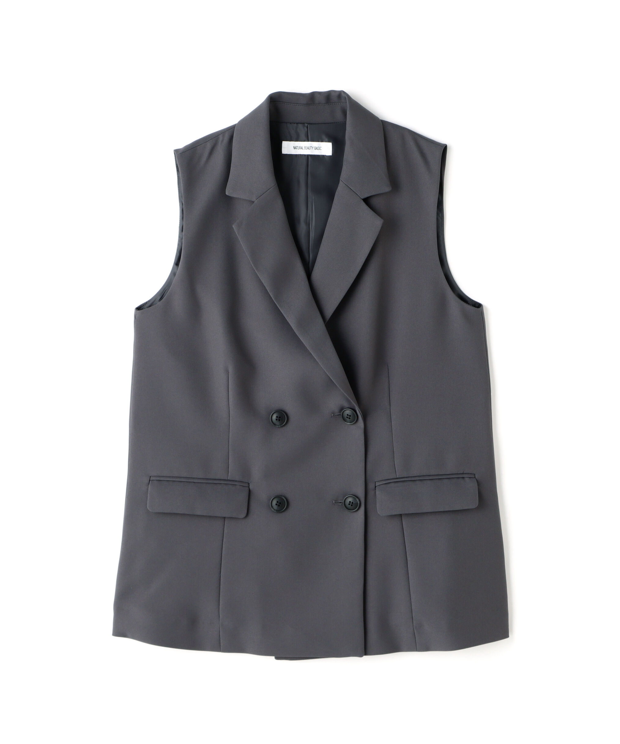  「リラクシーツイルシリーズ ダブルブレストテーラードジレ」|ブルゾン・スタジャン|