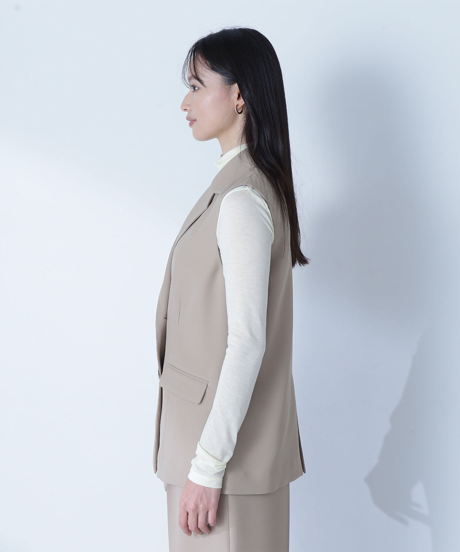  「リラクシーツイルシリーズ ダブルブレストテーラードジレ」|ブルゾン・スタジャン|