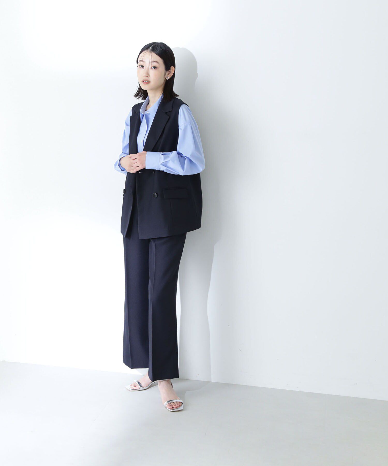  「リラクシーツイルシリーズ ダブルブレストテーラードジレ」|ブルゾン・スタジャン|