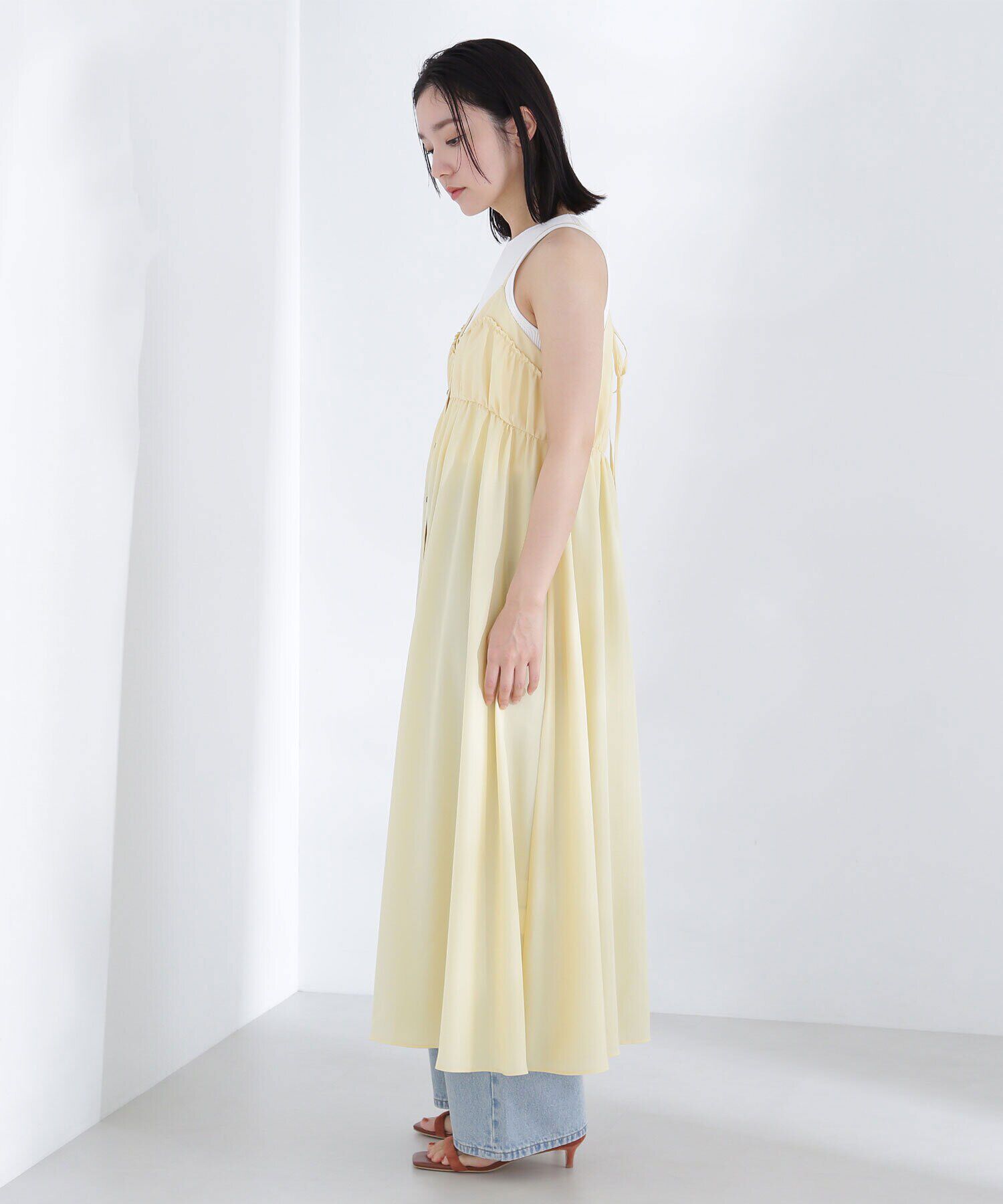  「キャザーキャミワンピース」|ワンピース|