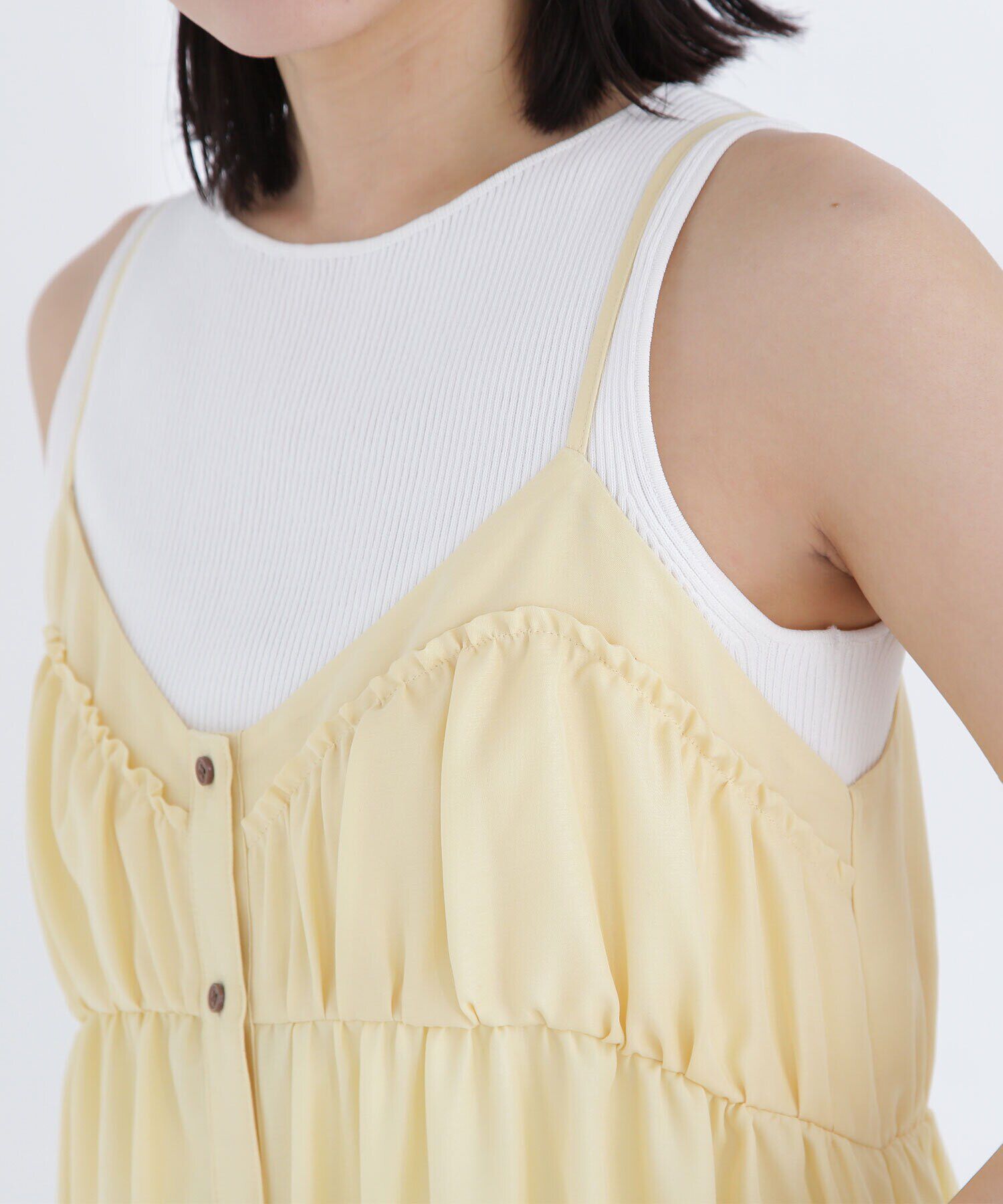  「キャザーキャミワンピース」|ワンピース|