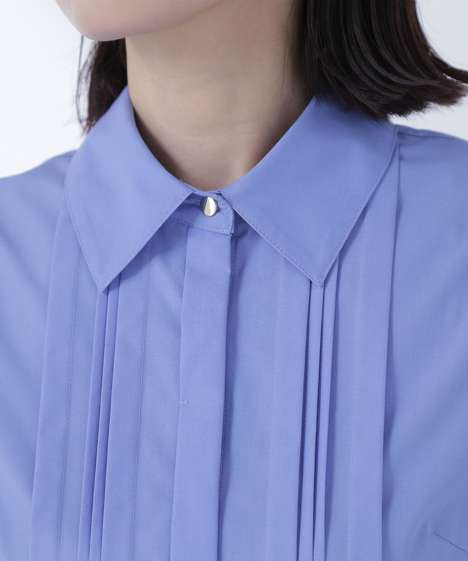  「ピンタックシャツワンピース」|ワンピース|