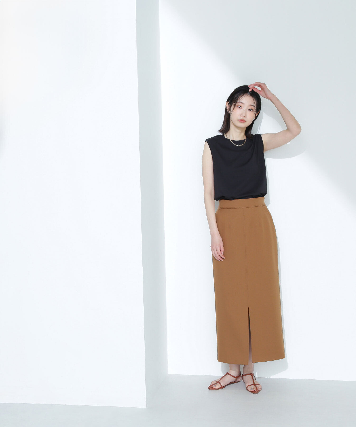  「メタルプレートノースリーブカットソー」|Tシャツ・カットソー|