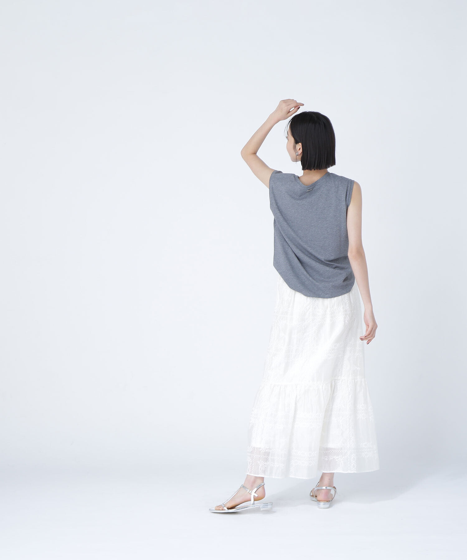  「メタルプレートノースリーブカットソー」|Tシャツ・カットソー|