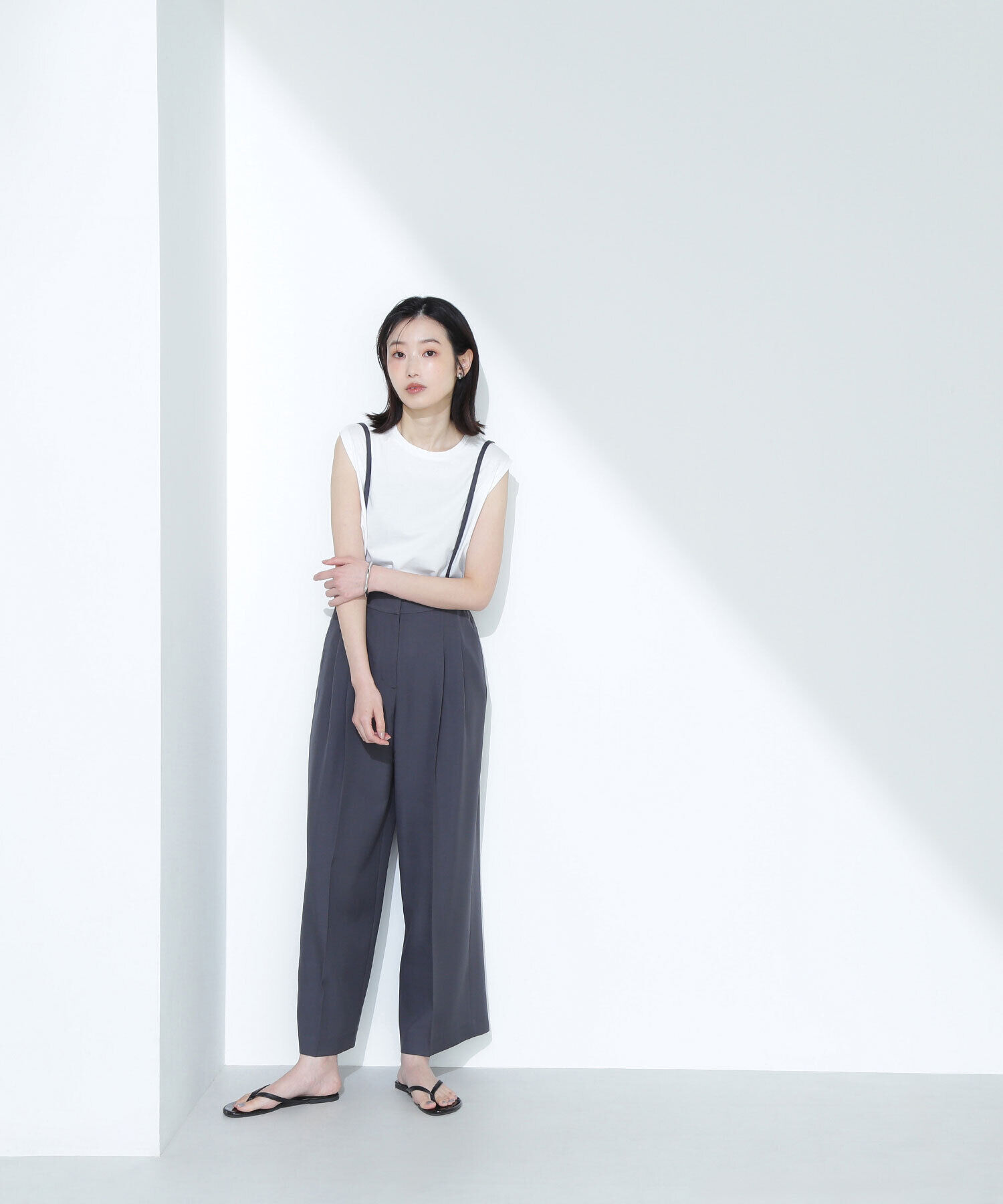  「メタルプレートノースリーブカットソー」|Tシャツ・カットソー|