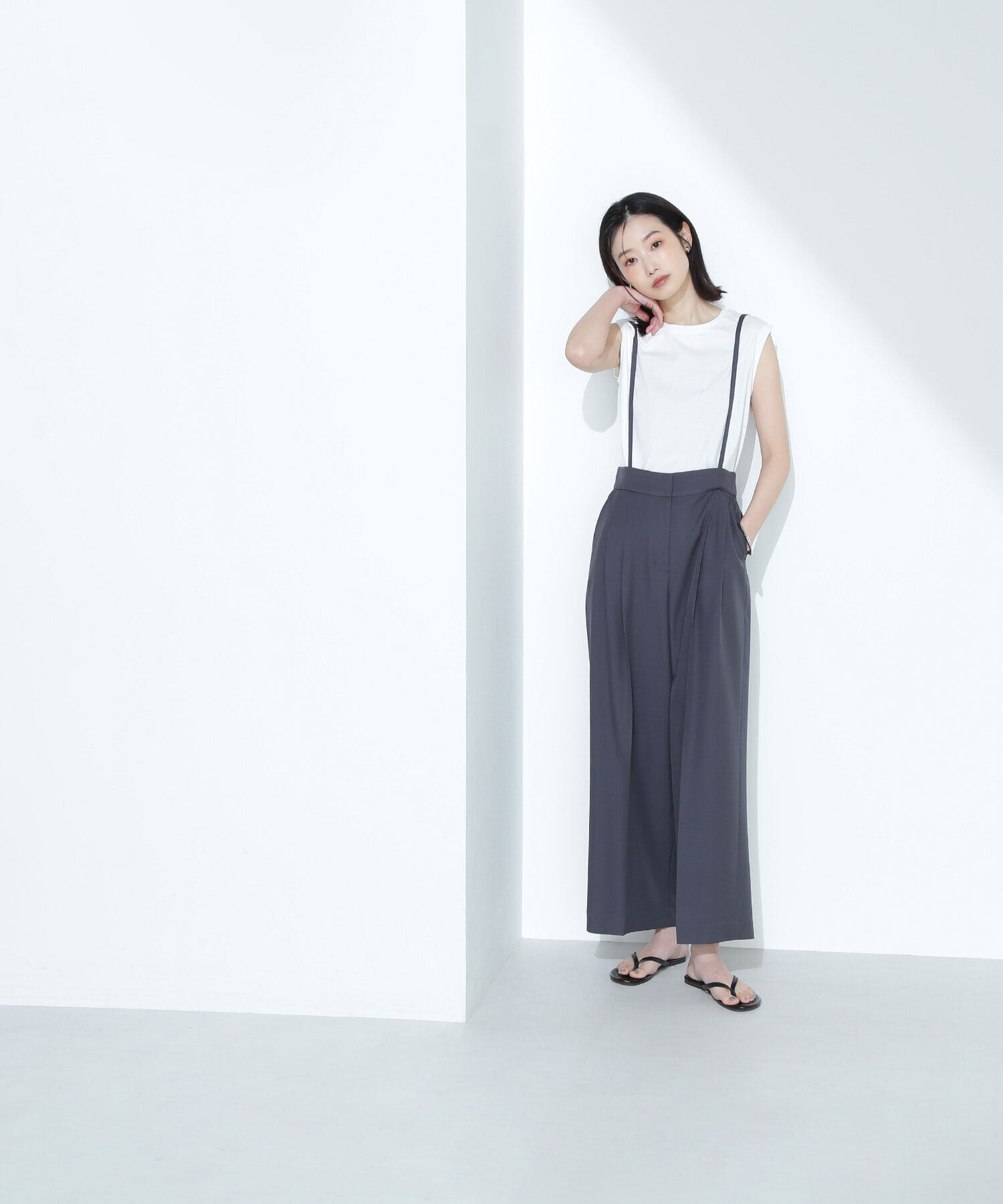  「メタルプレートノースリーブカットソー」|Tシャツ・カットソー|