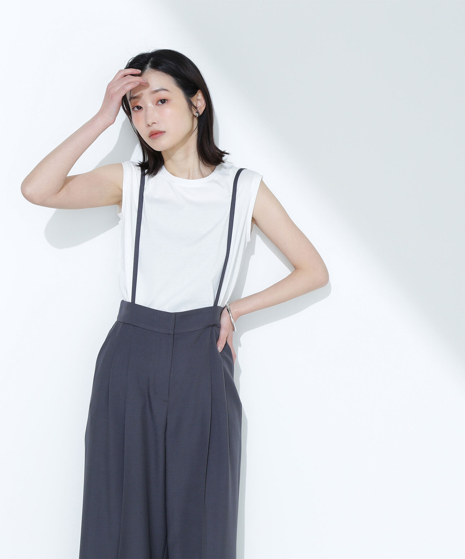  「メタルプレートノースリーブカットソー」|Tシャツ・カットソー|