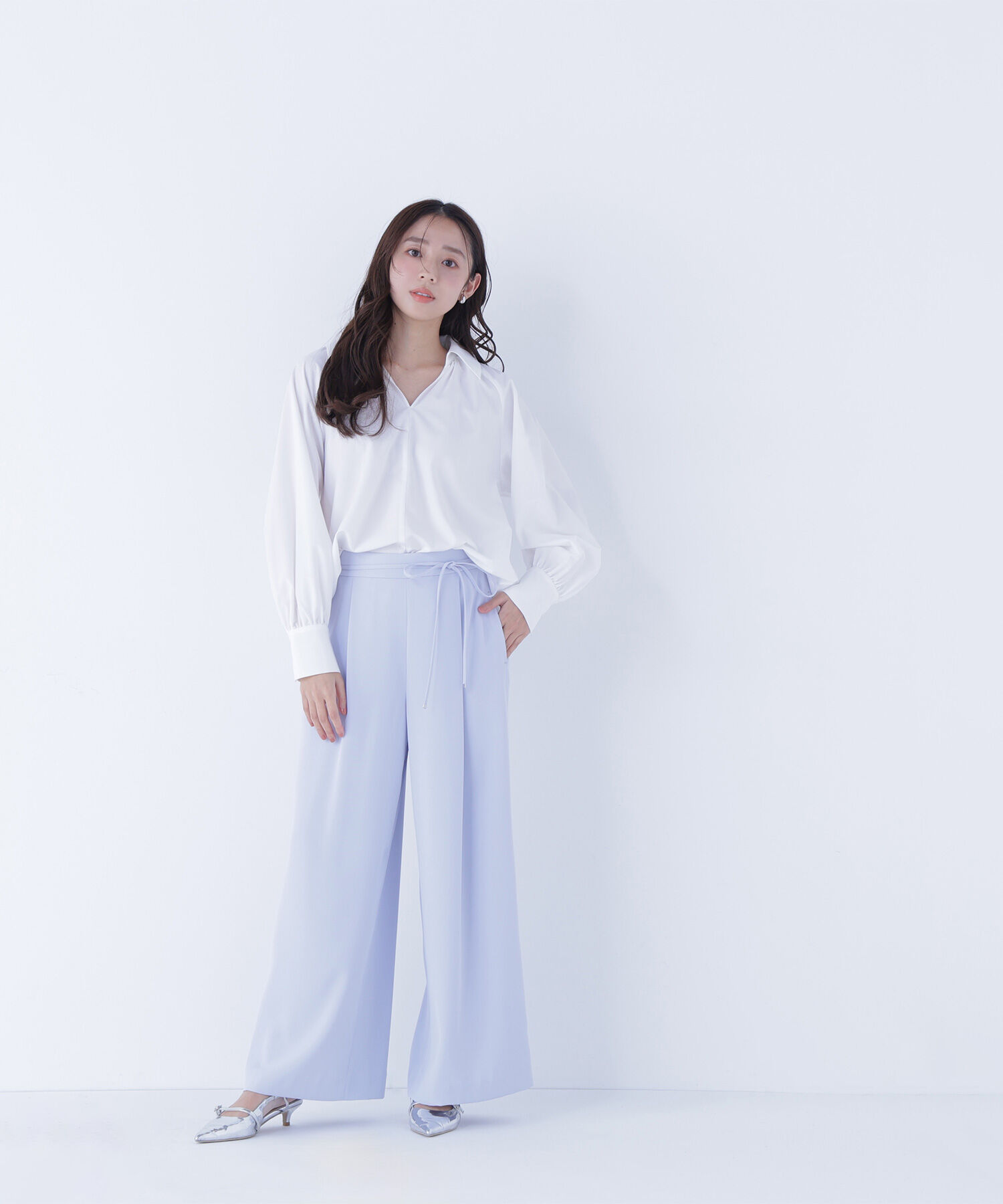  「スキッパーリボンタイブラウス」|シャツ・ブラウス|