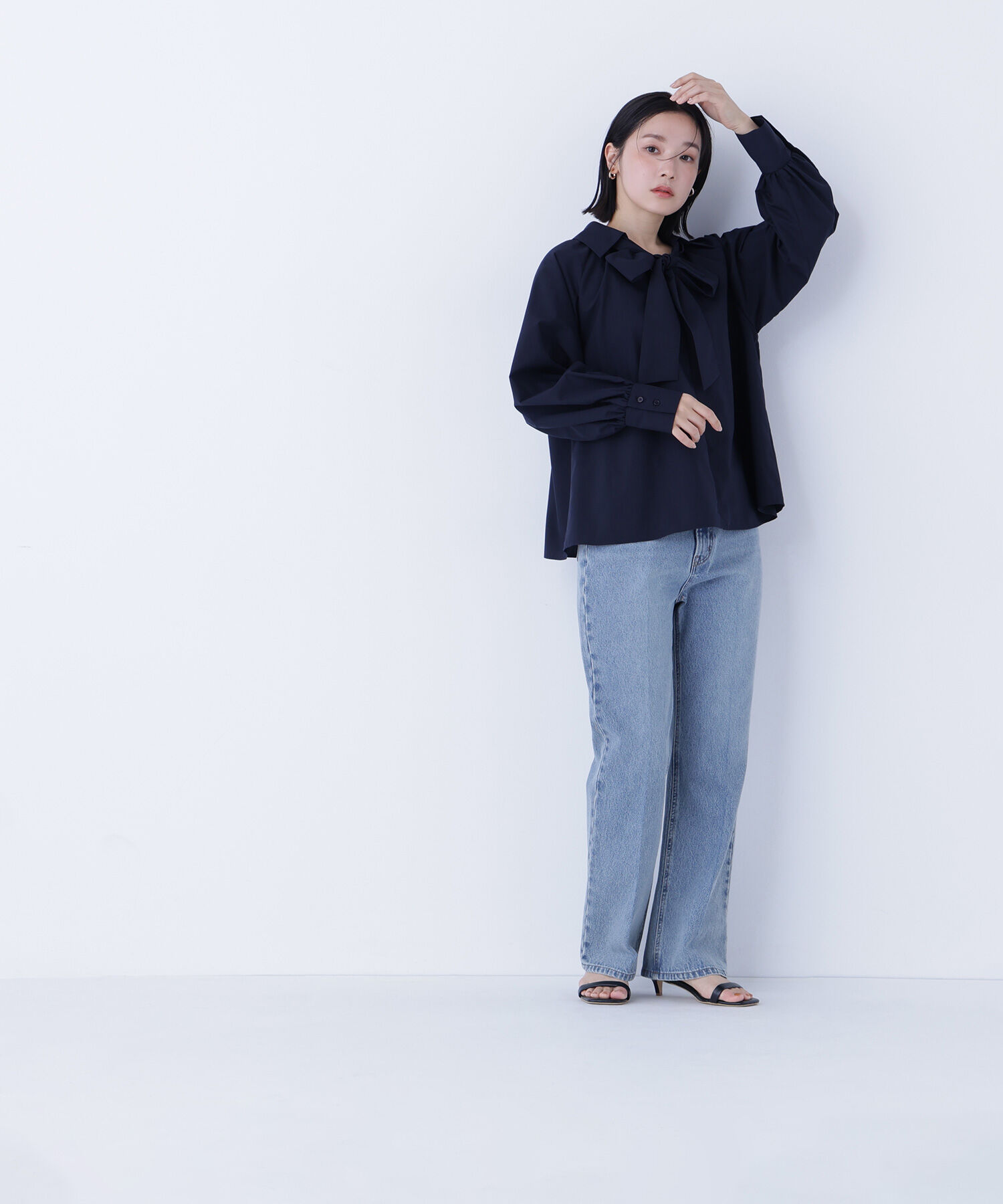  「スキッパーリボンタイブラウス」|シャツ・ブラウス|