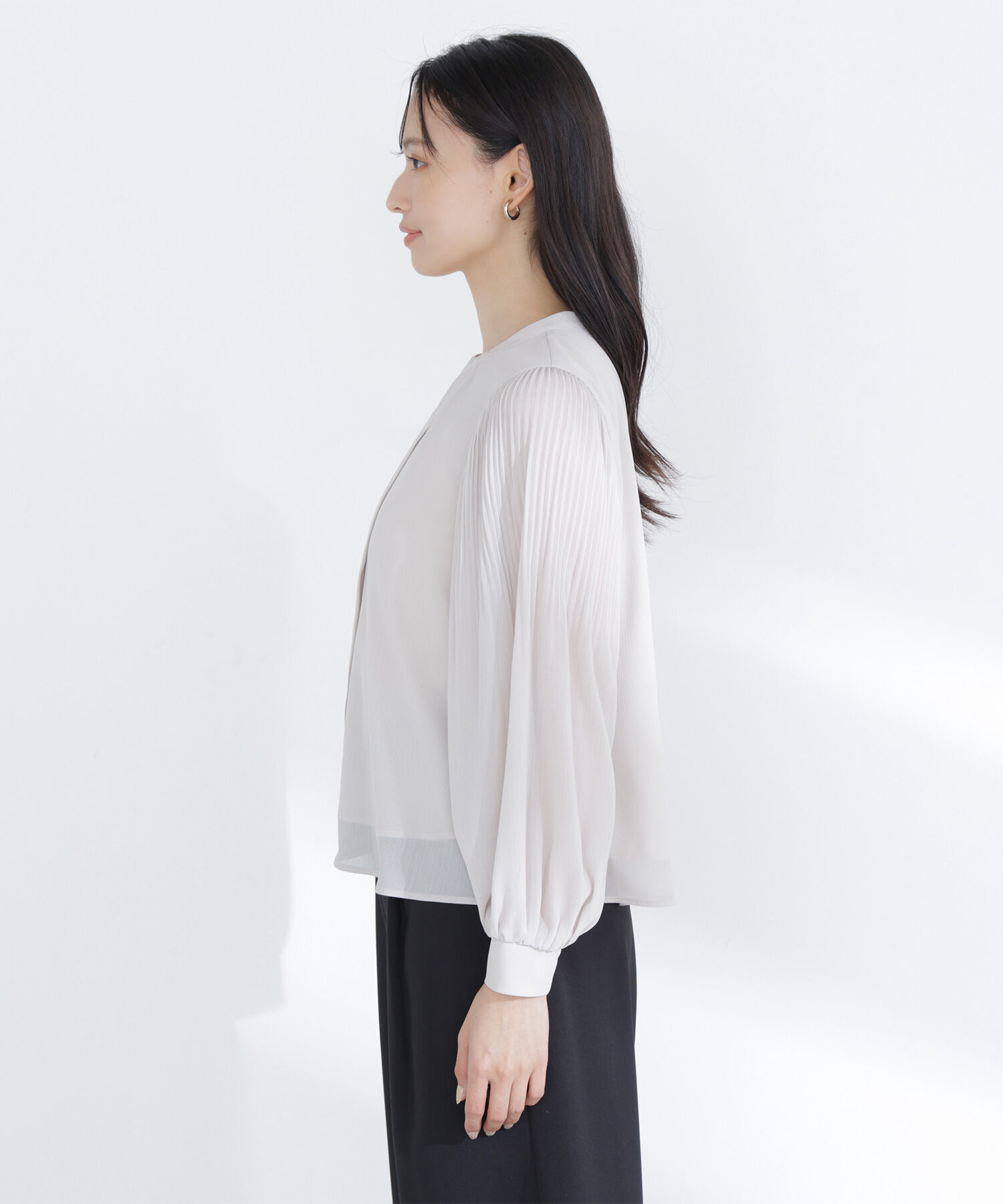  「メタルポイント楊柳ブラウス」|シャツ・ブラウス|
