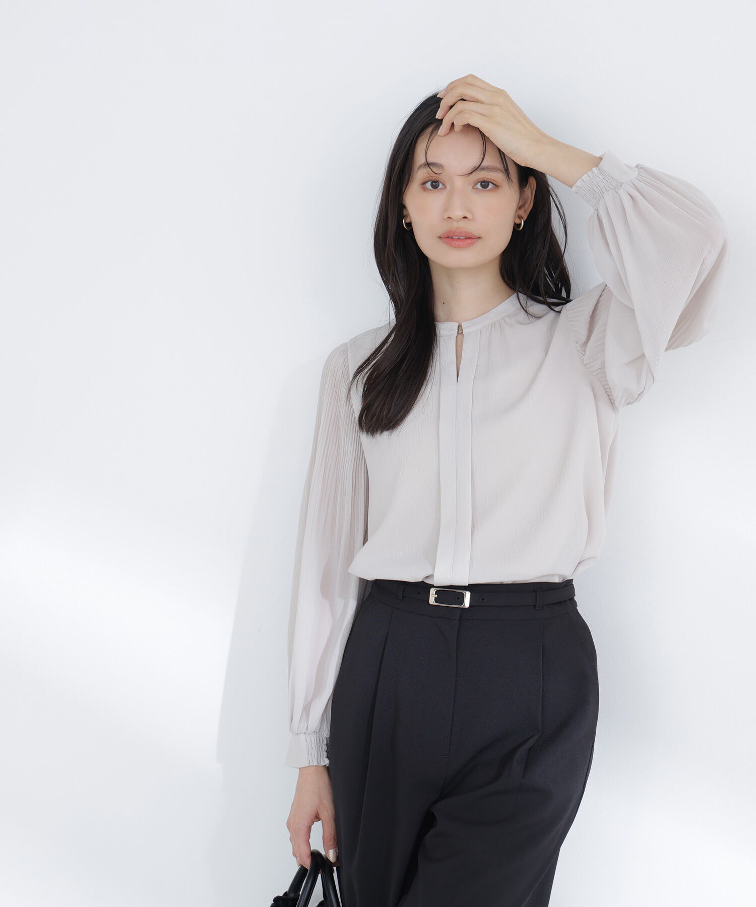  「メタルポイント楊柳ブラウス」|シャツ・ブラウス|