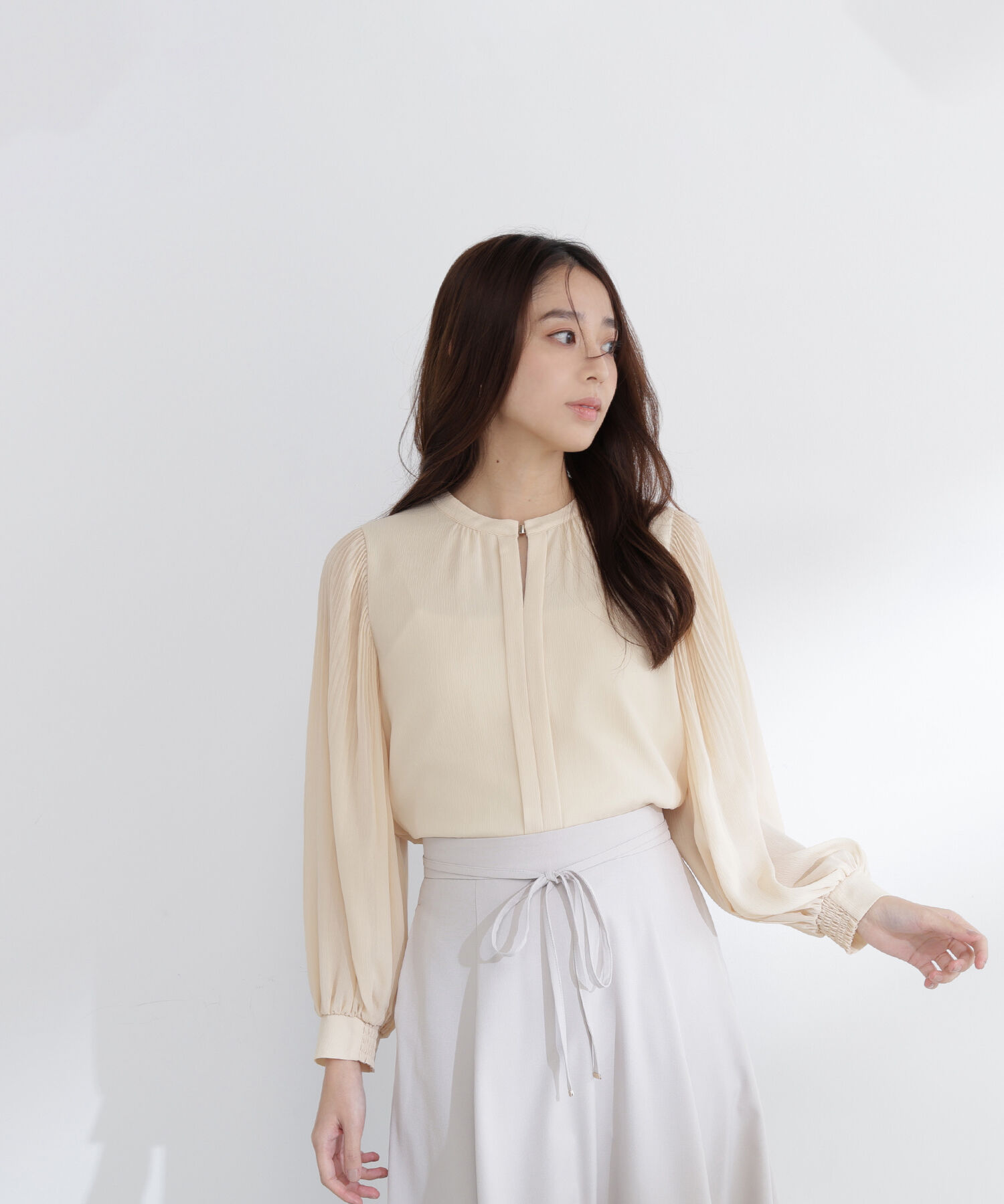  「メタルポイント楊柳ブラウス」|シャツ・ブラウス|