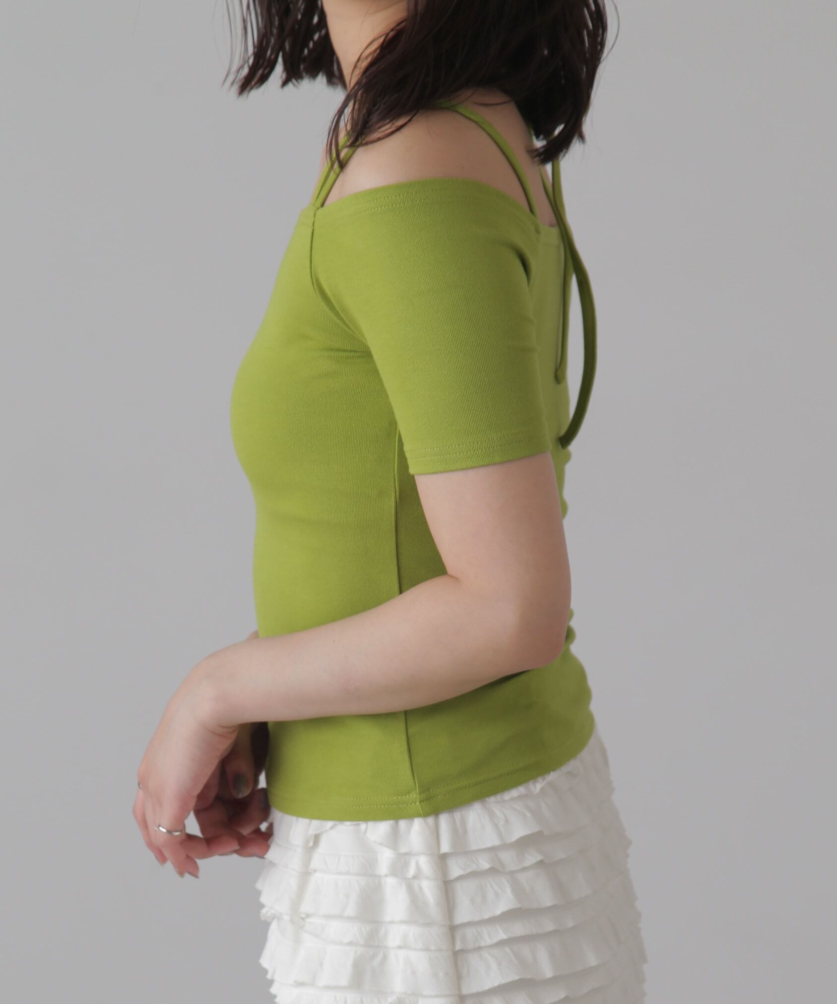  「オフショルホルターネックカットソー」|Tシャツ・カットソー|