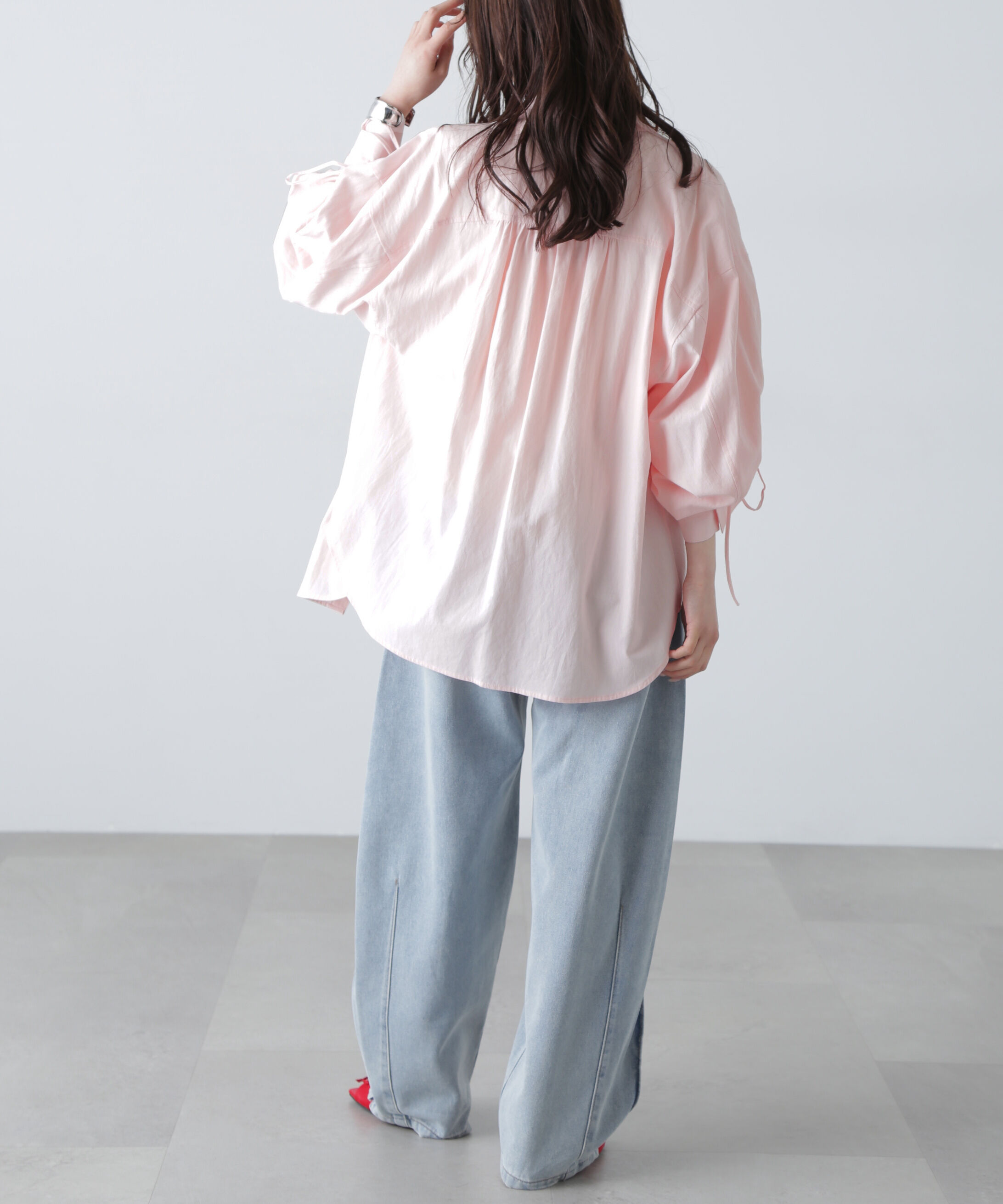  「袖シャーリングオーバーシャツ」|シャツ・ブラウス|