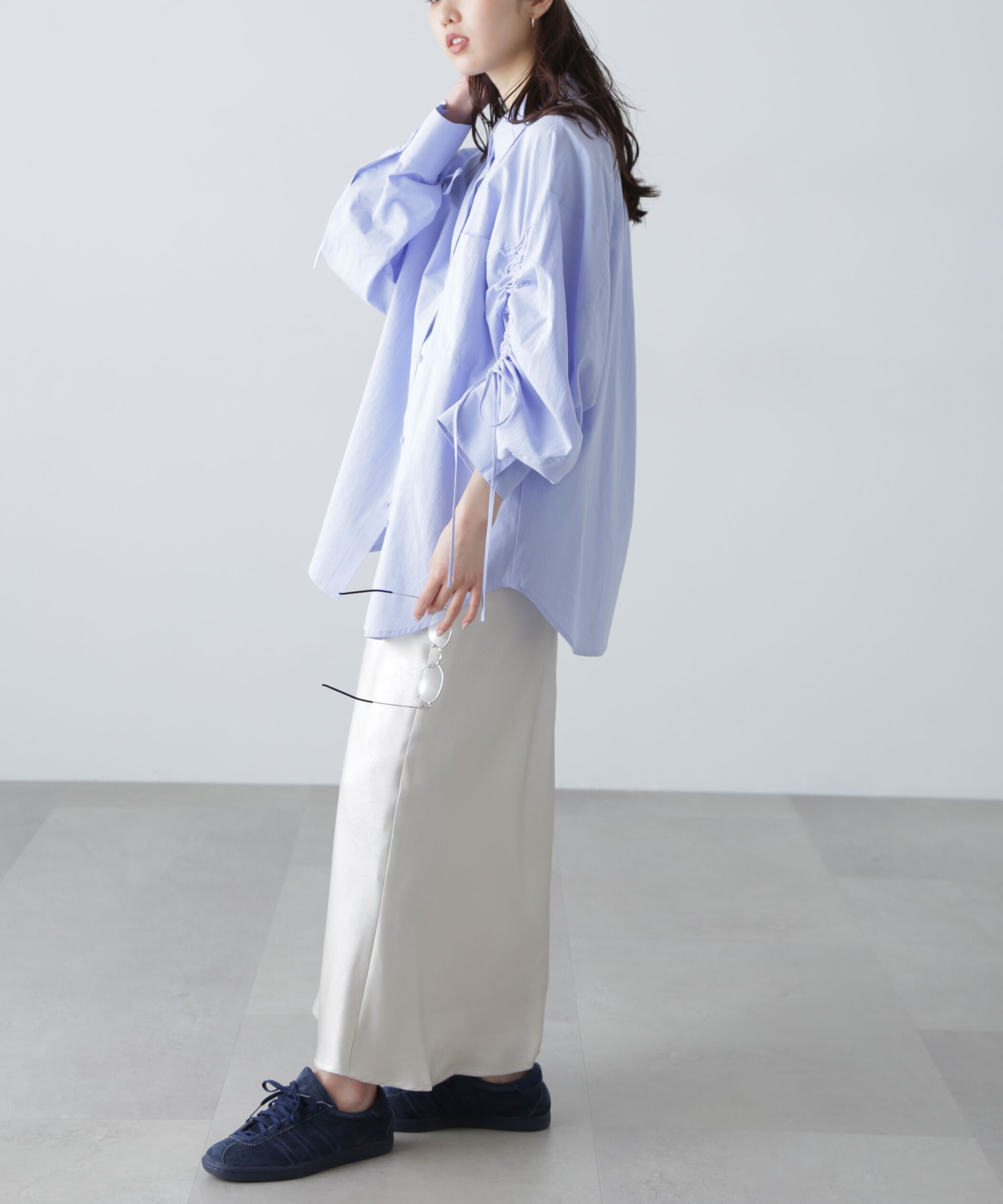  「袖シャーリングオーバーシャツ」|シャツ・ブラウス|