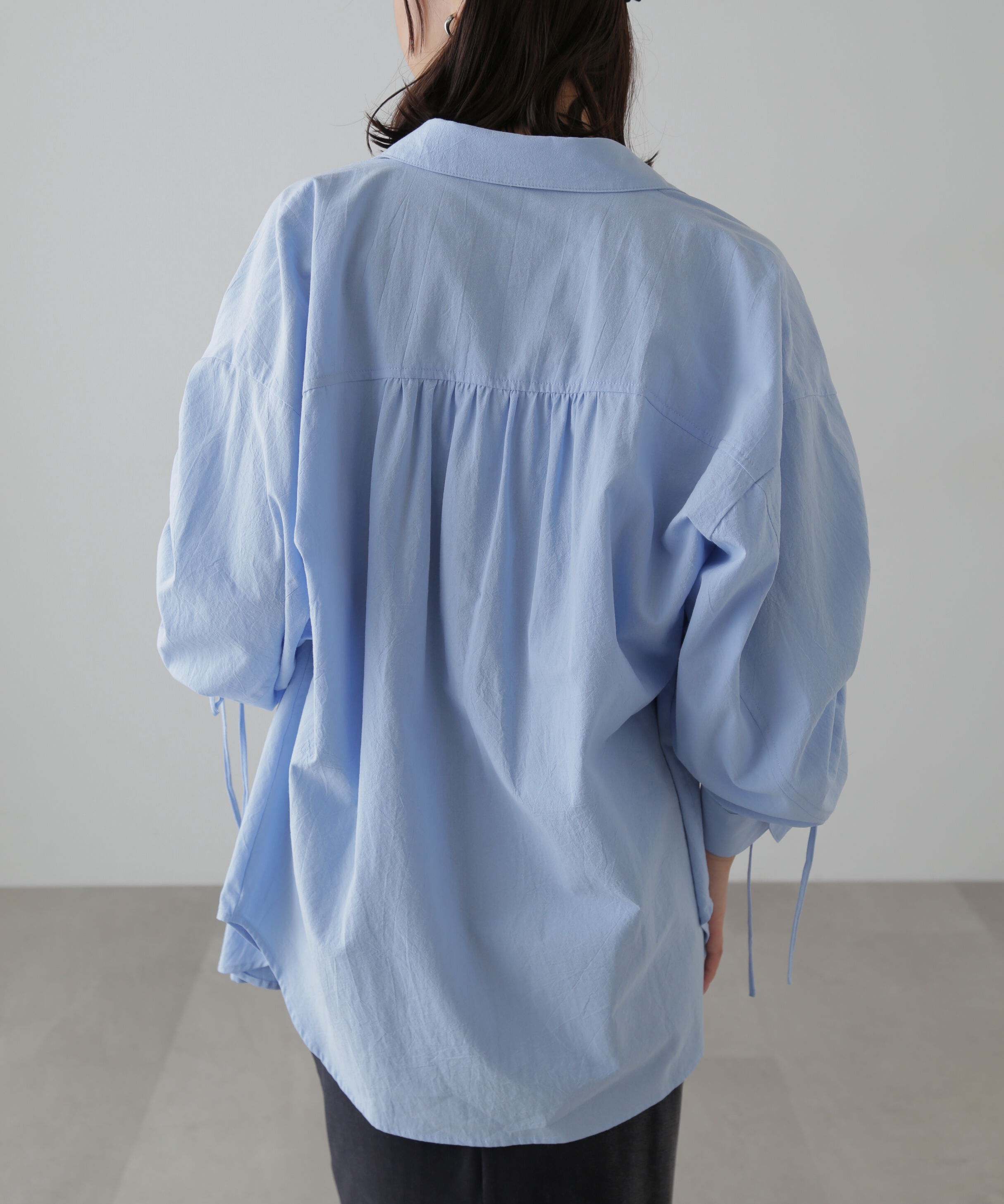  「袖シャーリングオーバーシャツ」|シャツ・ブラウス|
