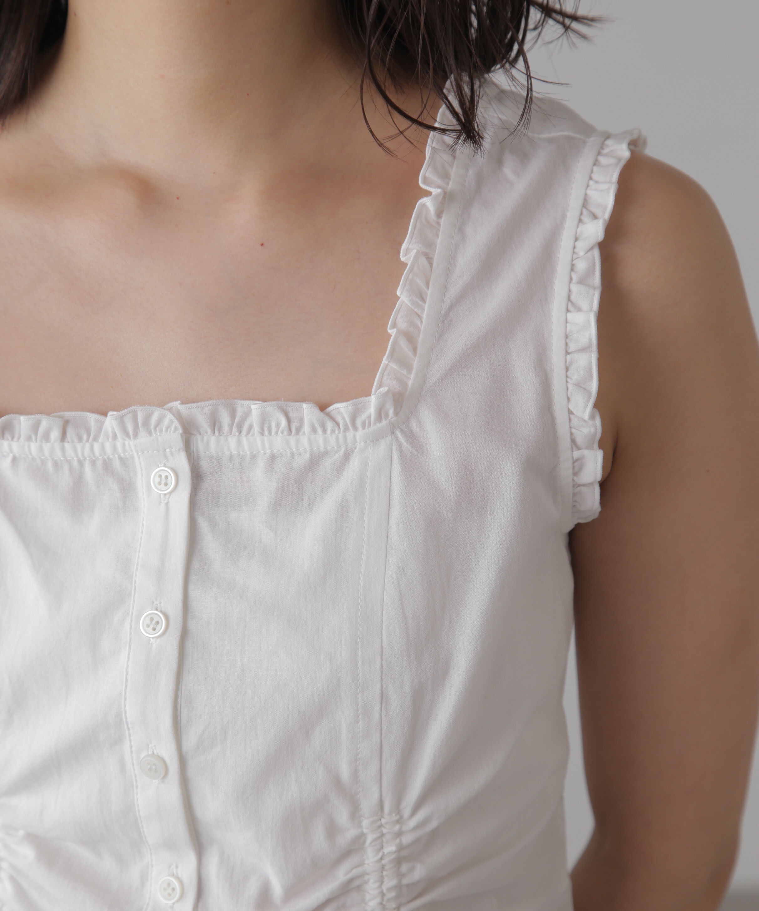  「ドロストノースリーブブラウス」|シャツ・ブラウス|