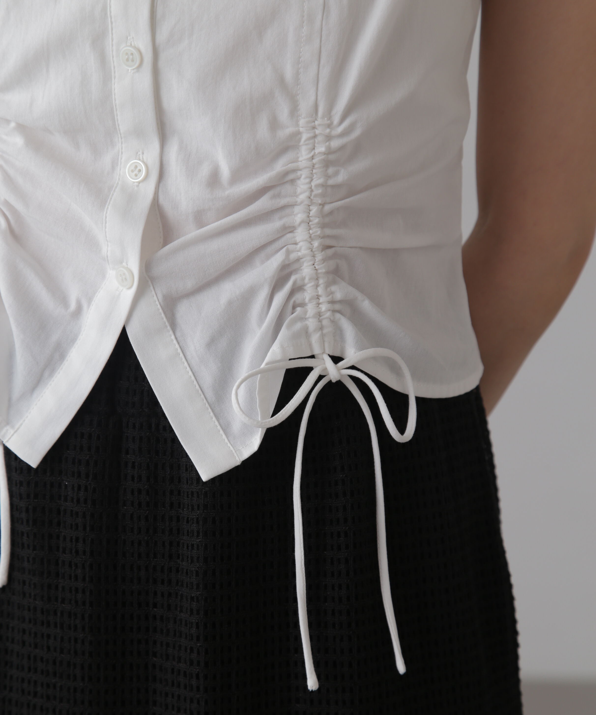  「ドロストノースリーブブラウス」|シャツ・ブラウス|