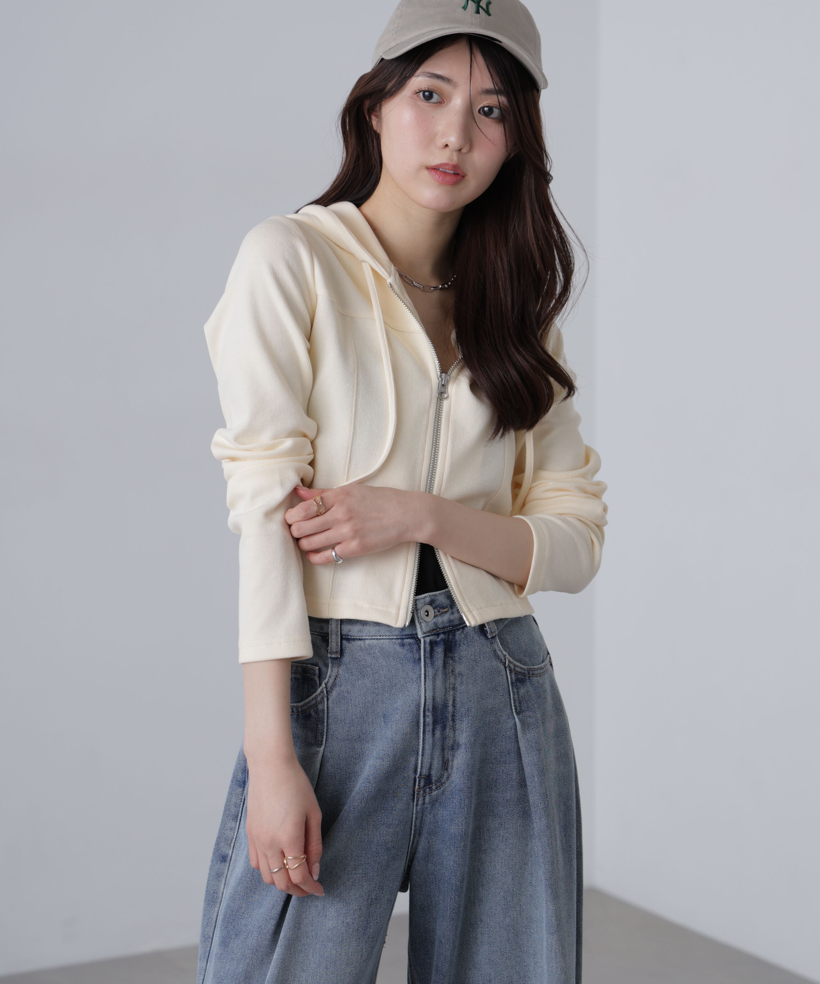  「フィットジップパーカー」|Tシャツ・カットソー|オフ