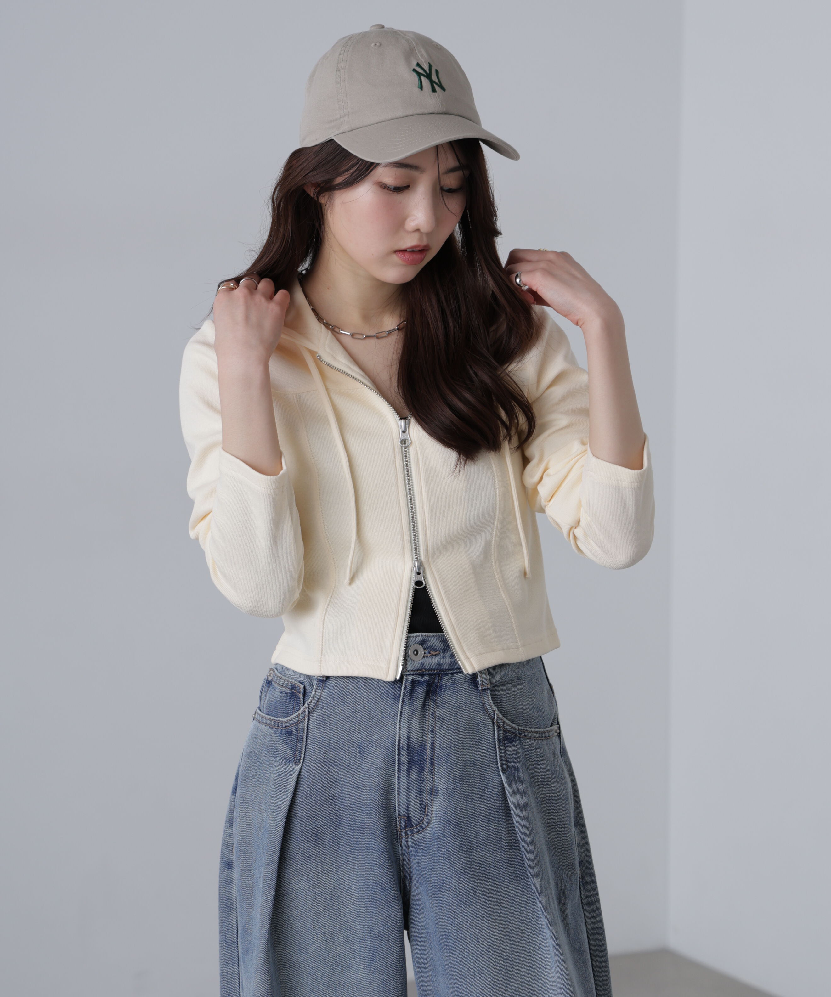  「フィットジップパーカー」|Tシャツ・カットソー|