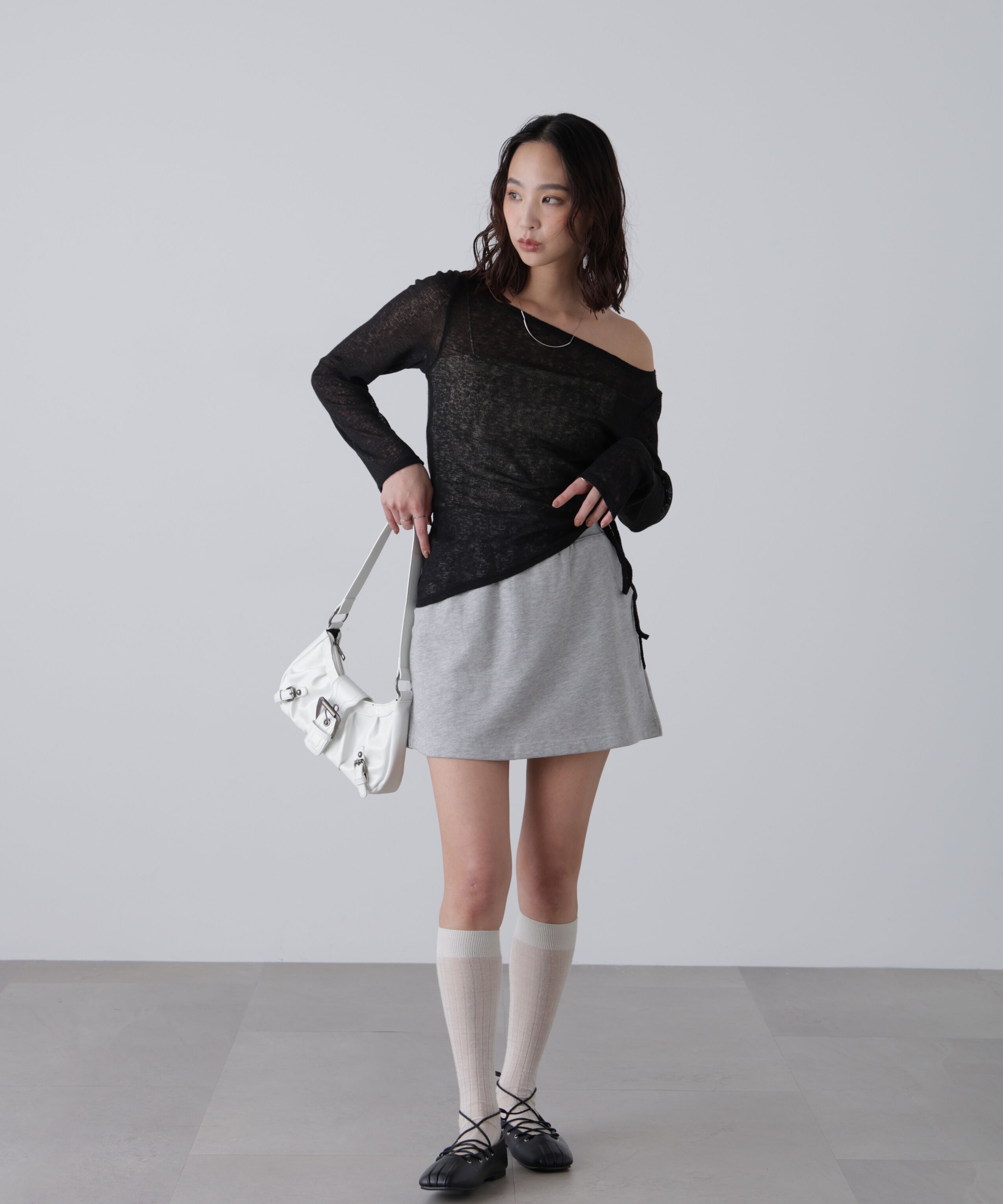  「メランジドロストシャーリングカットソー」|Tシャツ・カットソー|