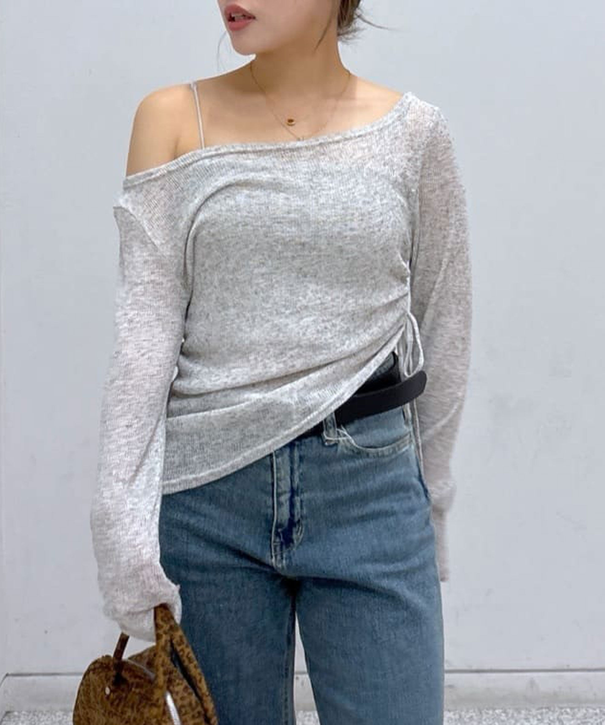  「メランジドロストシャーリングカットソー」|Tシャツ・カットソー|オートミール