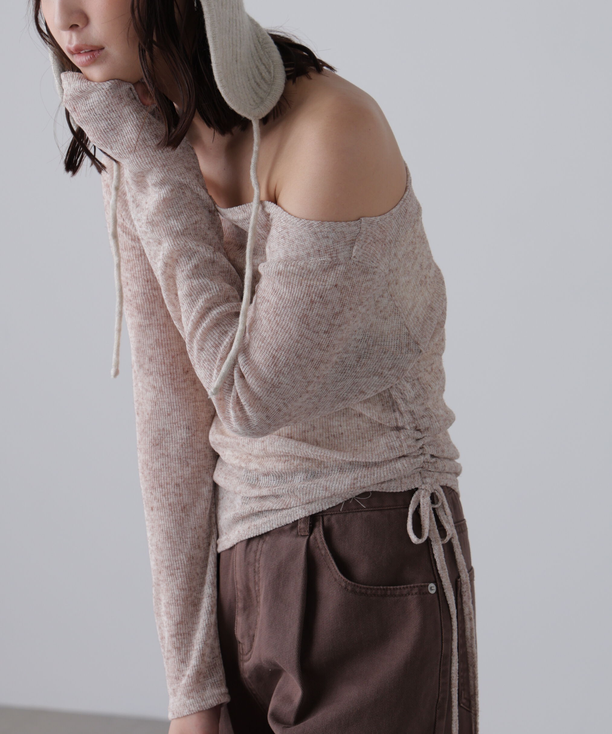  「メランジドロストシャーリングカットソー」|Tシャツ・カットソー|