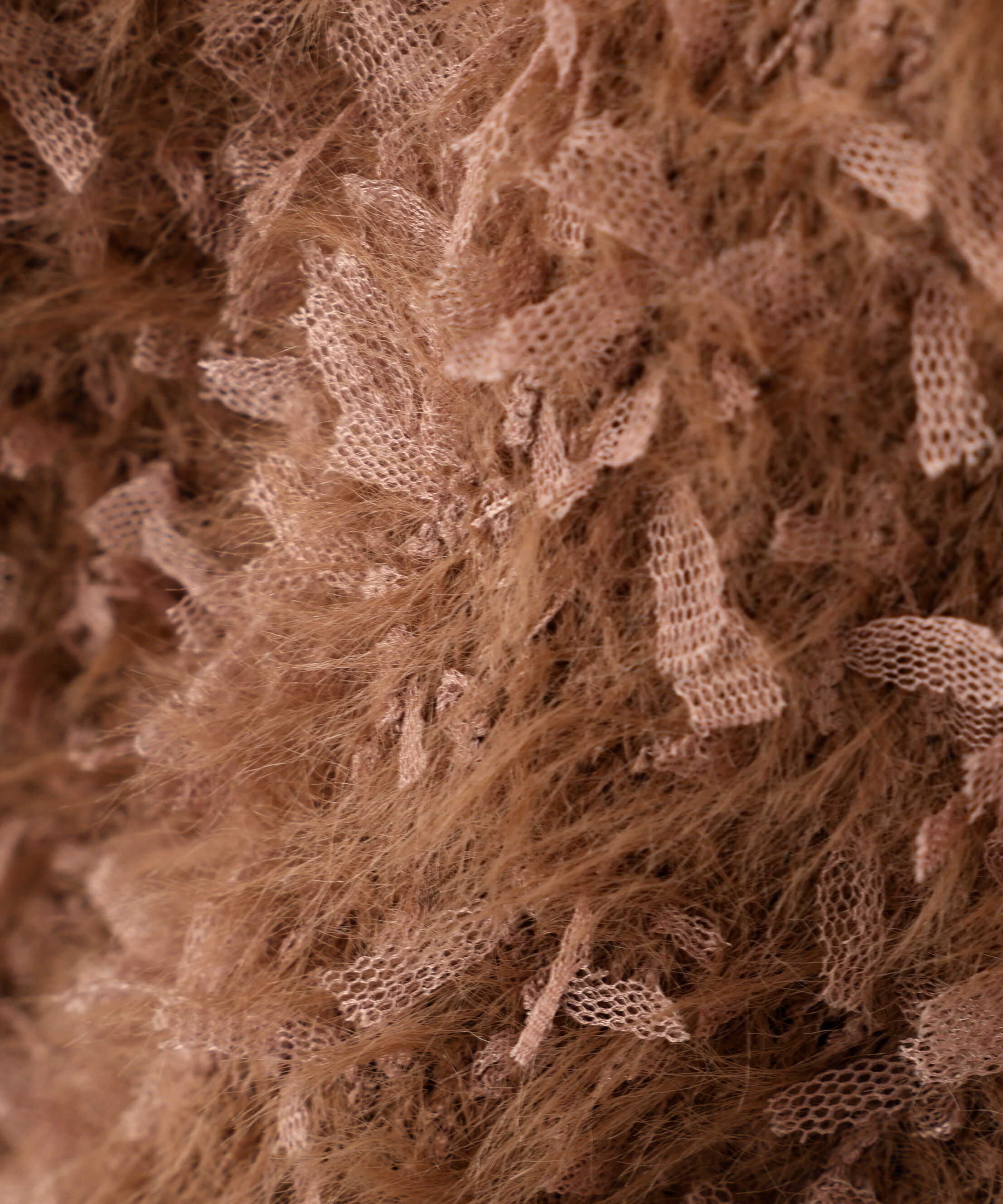  「前後2wayチュールフェザーミックスミドル丈ニット」|ニット・セーター|