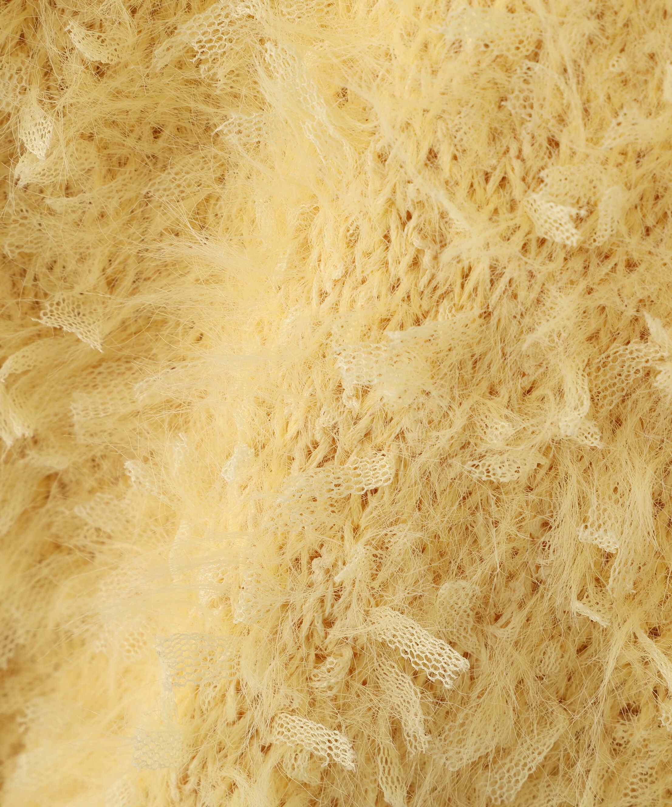  「前後2wayチュールフェザーミックスミドル丈ニット」|ニット・セーター|