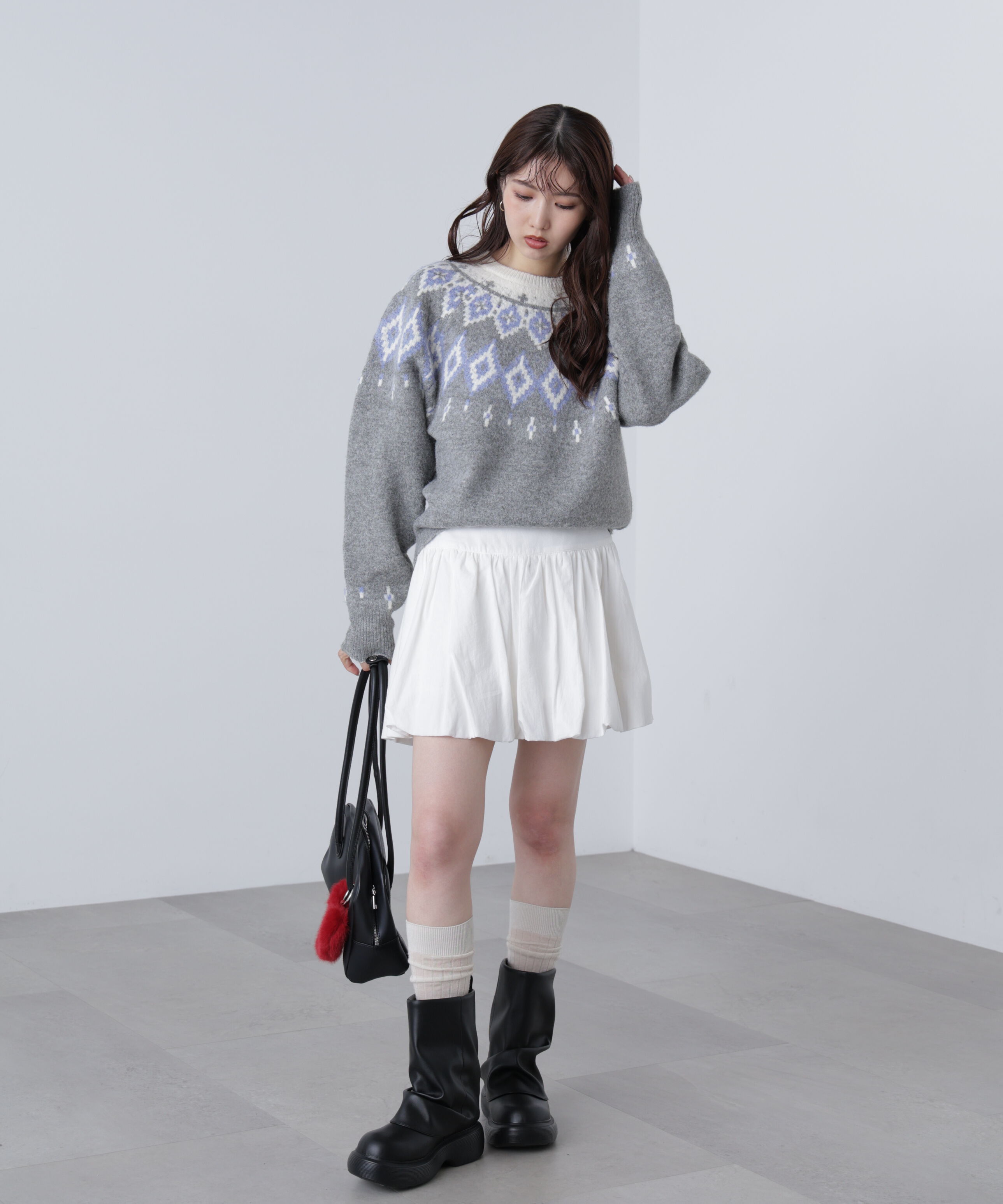  「ウール混ノルディックニット」|ニット・セーター|