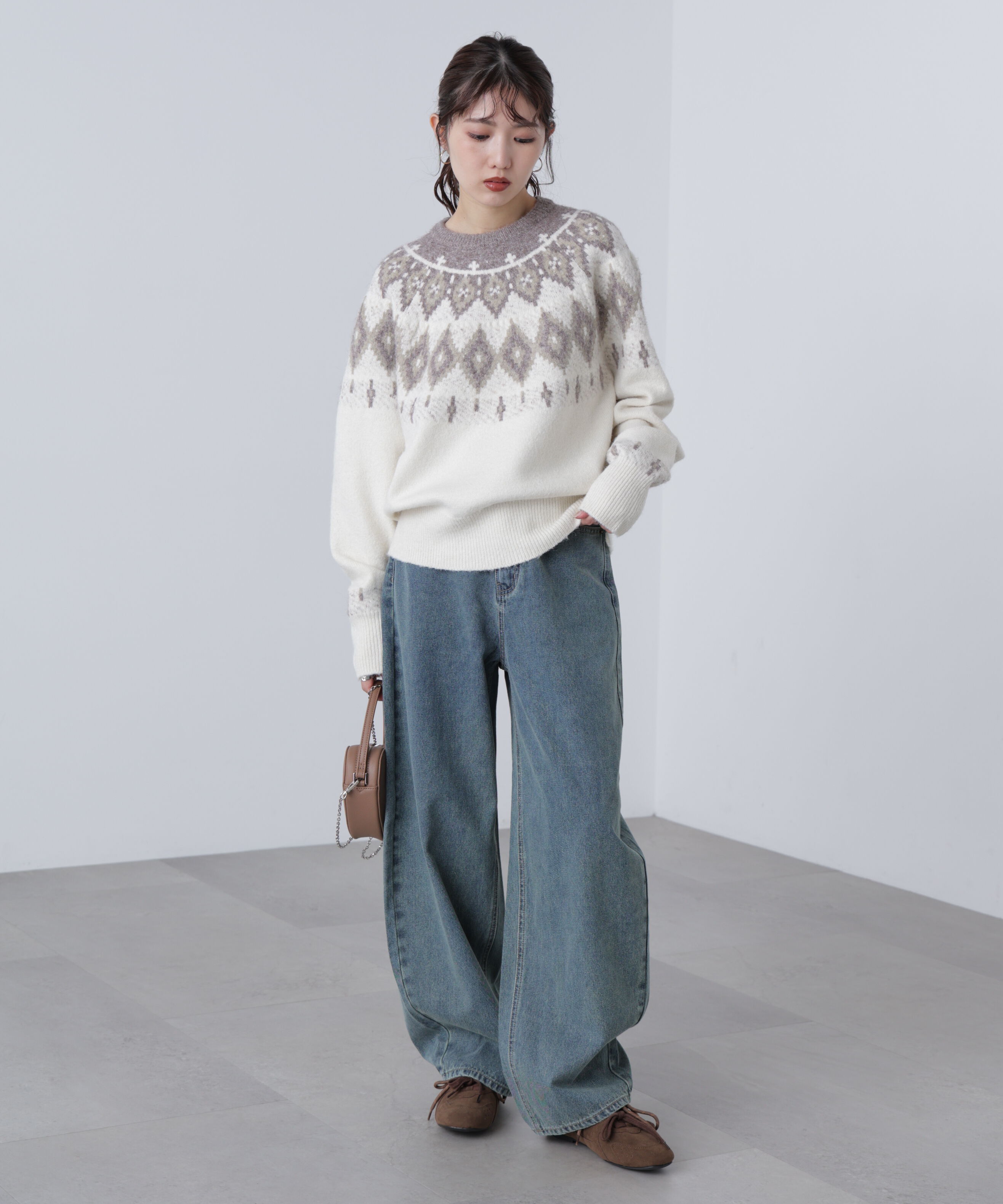  「ウール混ノルディックニット」|ニット・セーター|